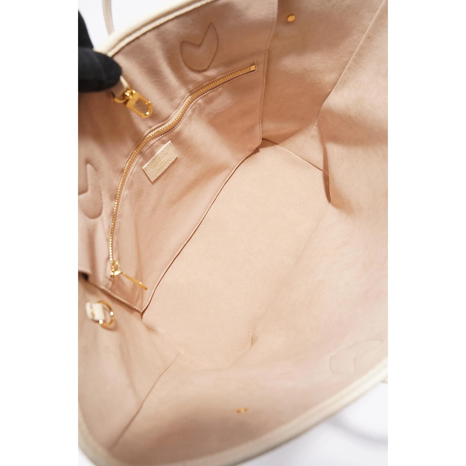 Louis Vuitton Neverfull Cream / Rose Empreinte Leather MM ref.1006157 -  Joli Closet