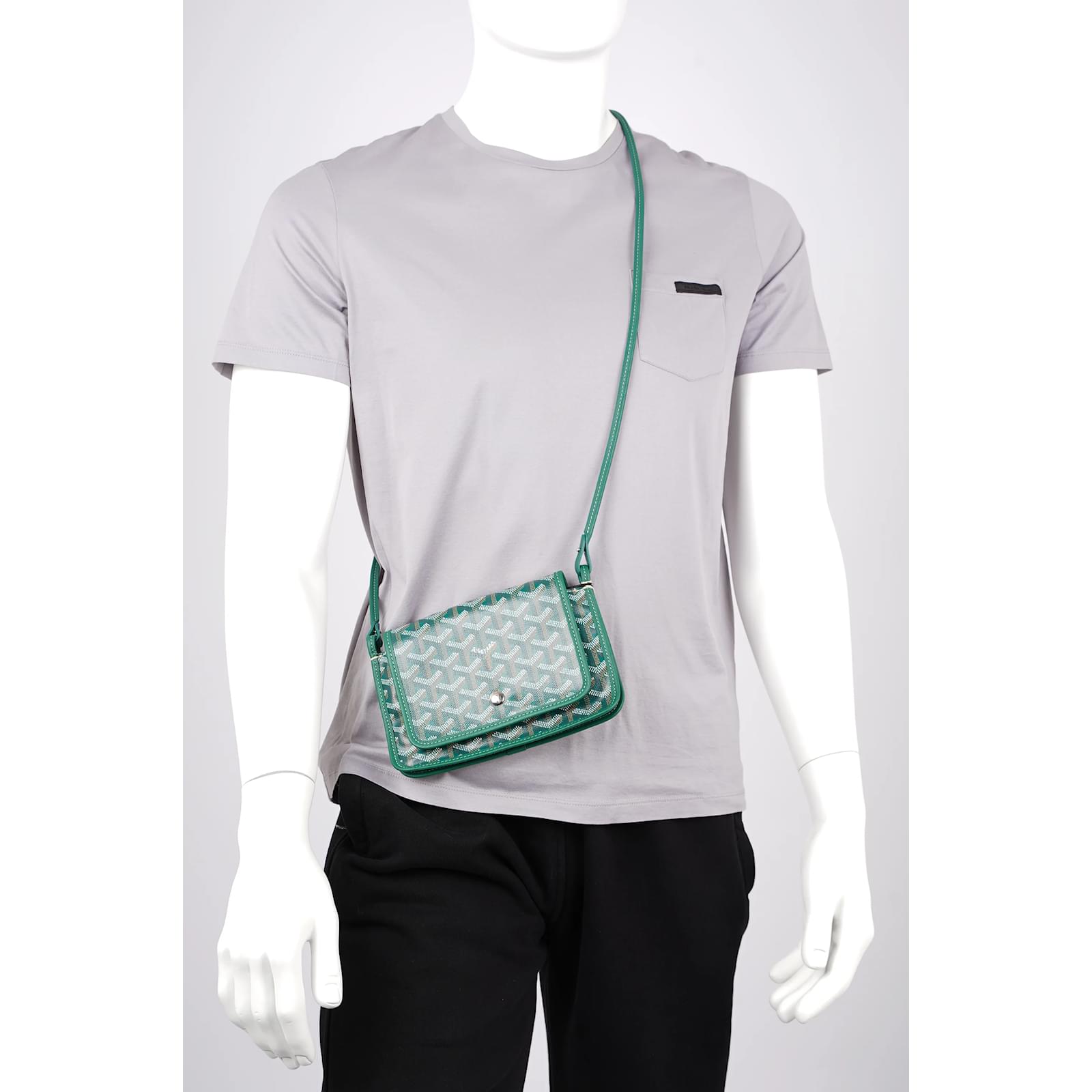 Goyard Unisex Plumet Pocket Wallet Green Cloth ref.1006405 - Joli Closet