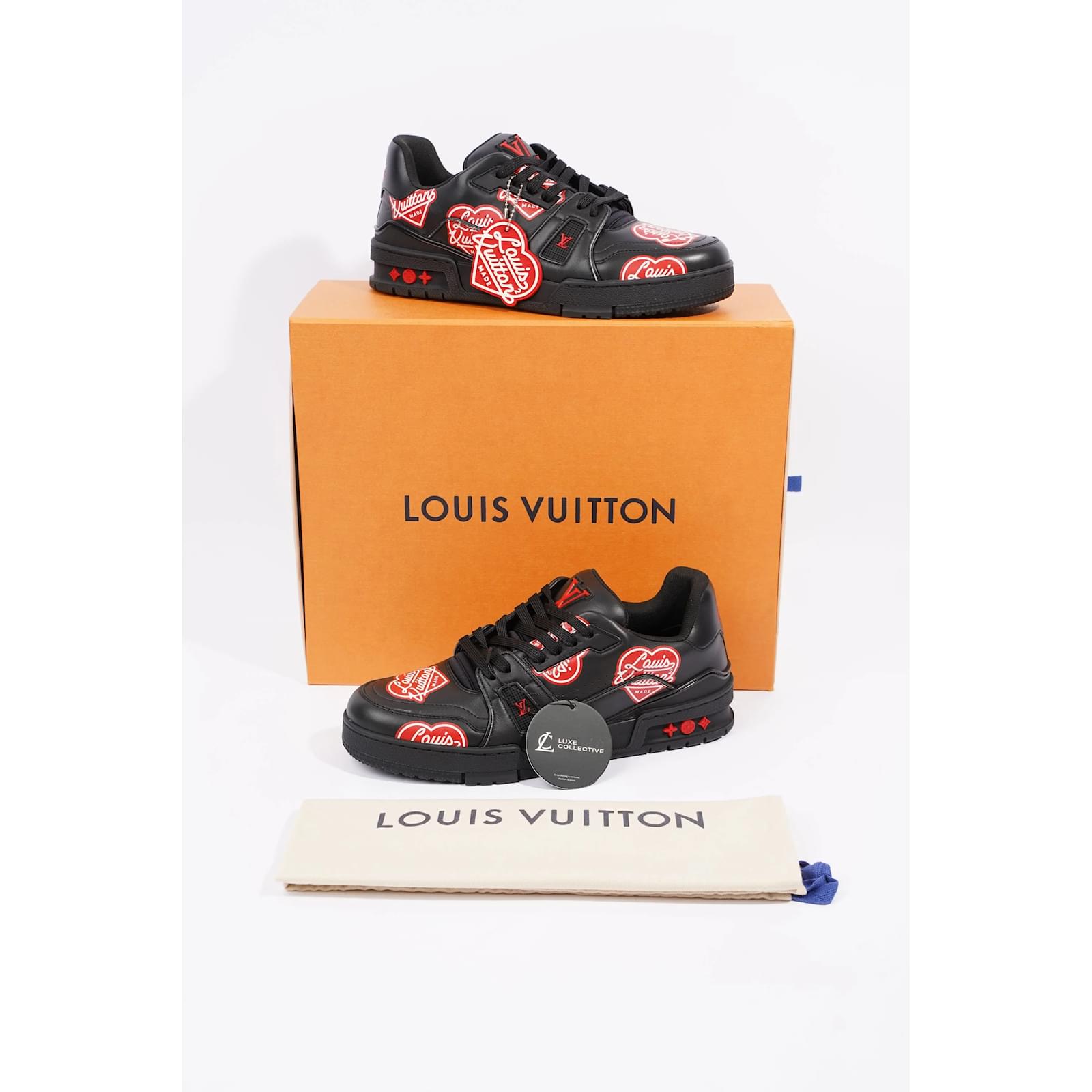 Louis Vuitton 22Ss Virgil Abloh Nigo Printed Heart Sweatshirt Trainer Gray  mens