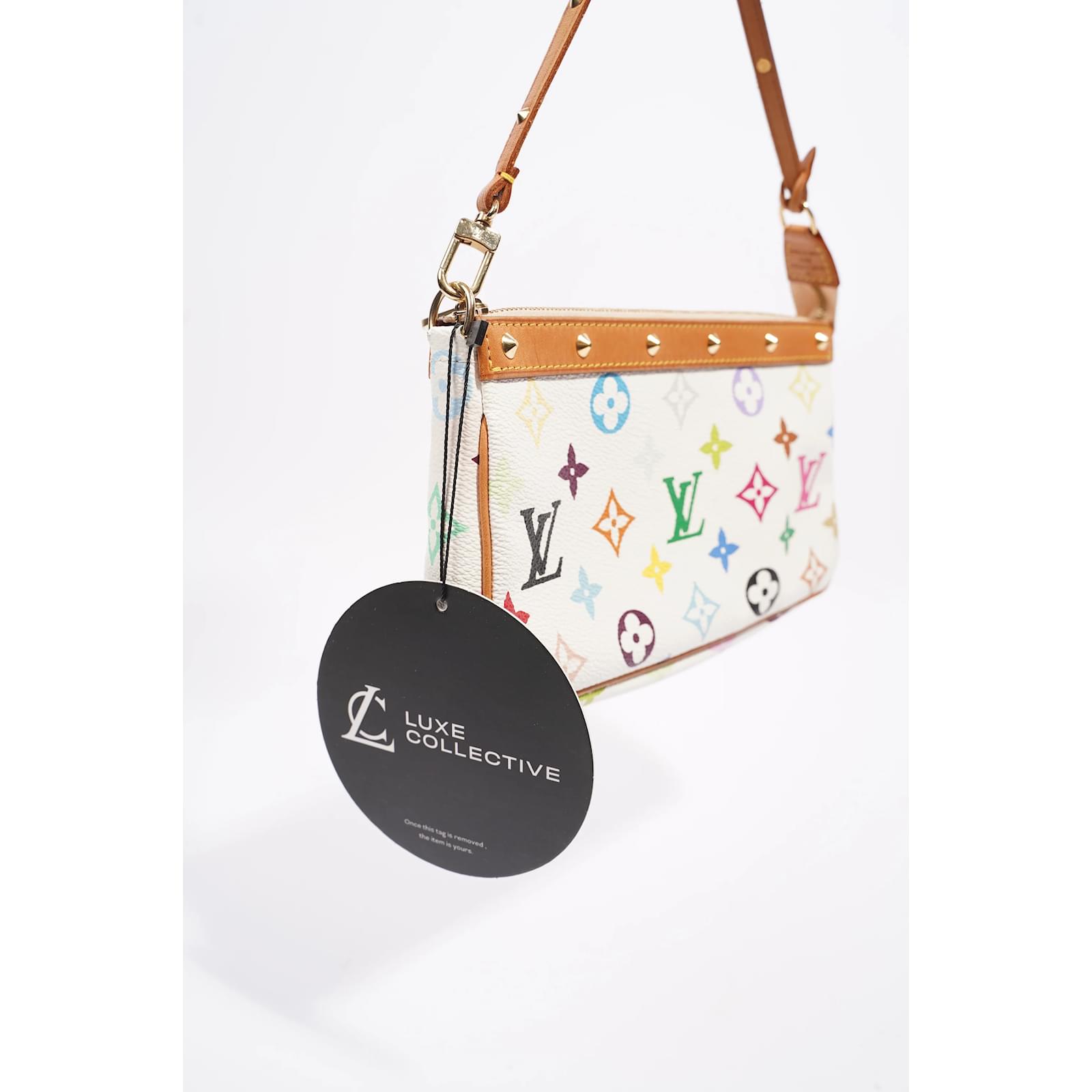 Louis Vuitton X Takashi Murakami Pochette Mirakami Monogram Canvas Multiple  colors Cloth ref.1006663 - Joli Closet