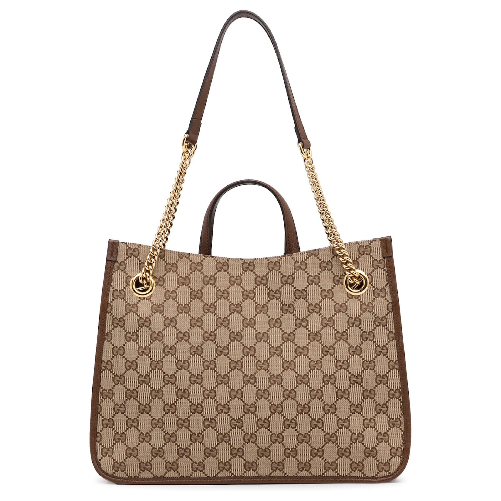 Beige 1955 Horsebit GG-Supreme canvas and leather bag, Gucci