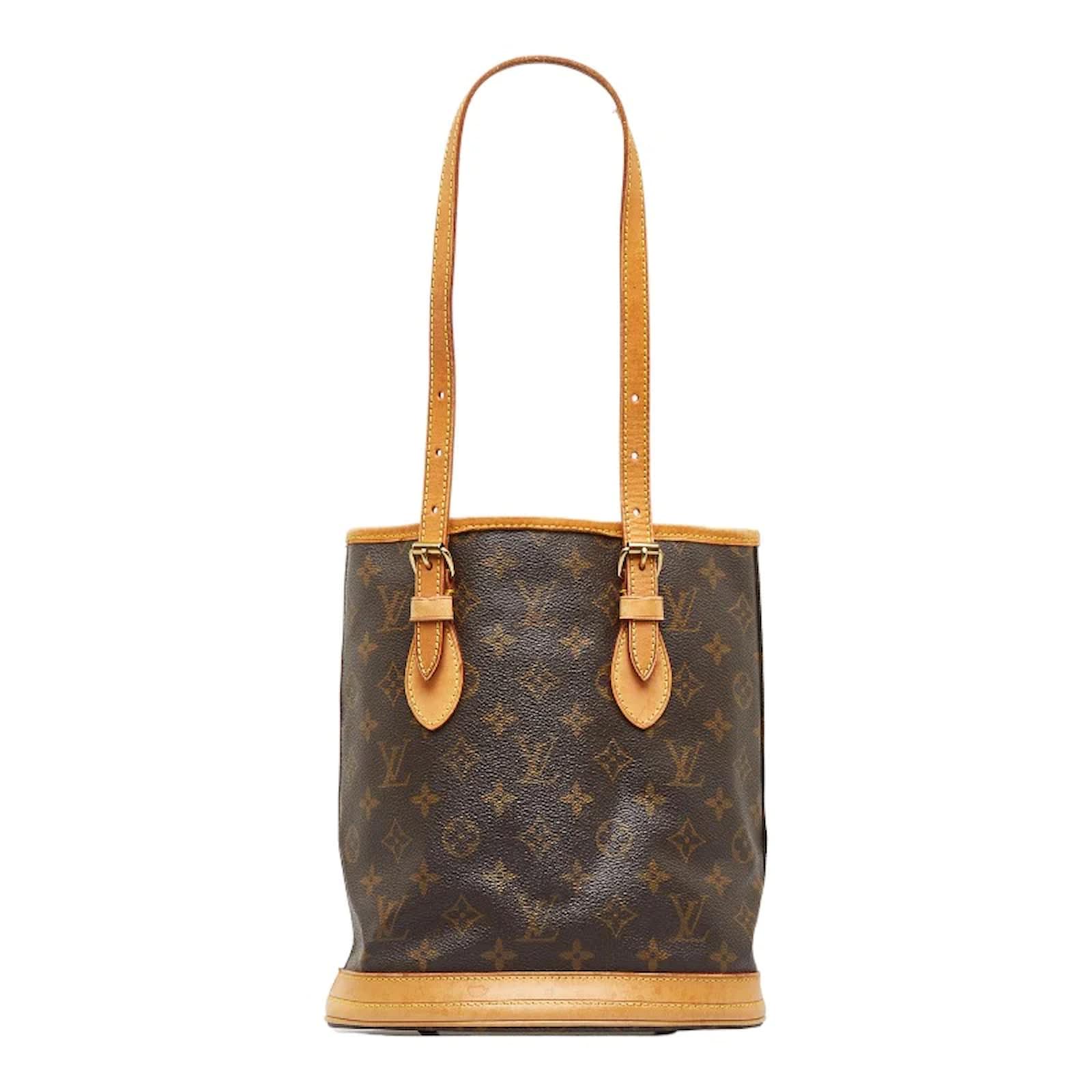 Louis Vuitton Monogram Petite Bucket M42238 Brown Cloth ref.1007306 - Joli  Closet