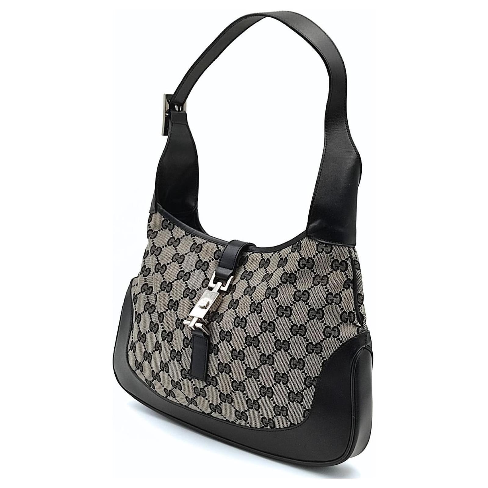 Jackie vintage cloth bag Gucci Black in Cloth - 15962622