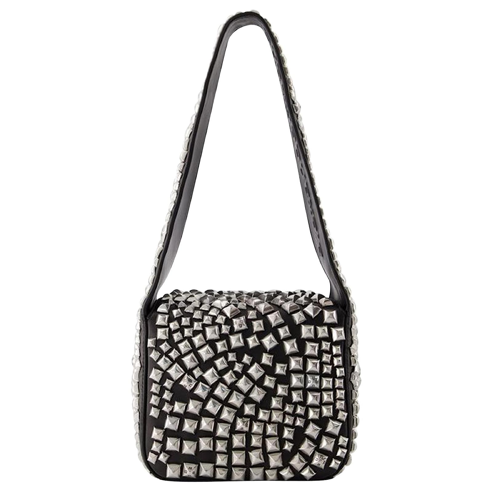 Spike Small Hobo Bag in Studded Leather