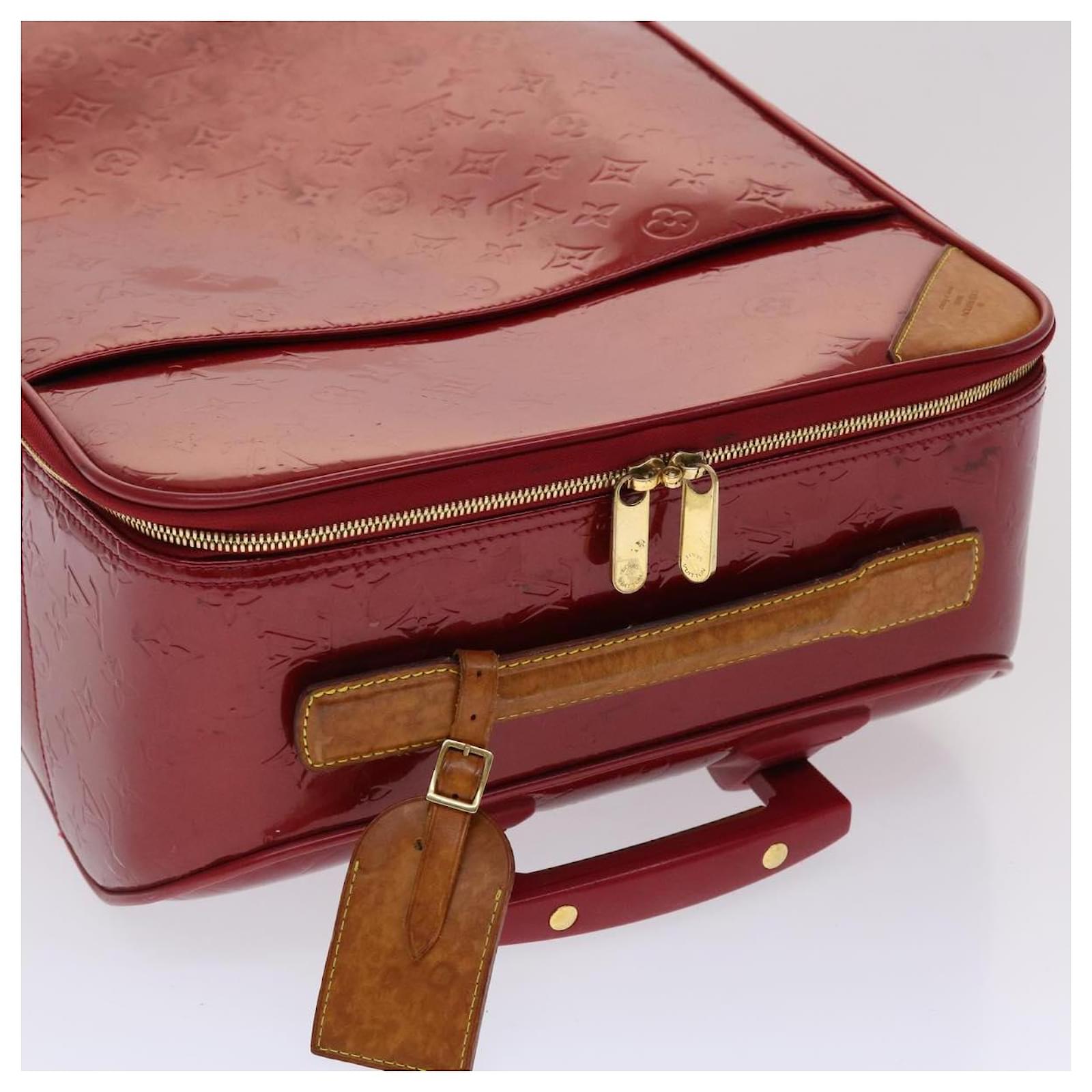 Louis Vuitton Red Monogram Vernis Pegase 45 Suitcase Bag Louis Vuitton