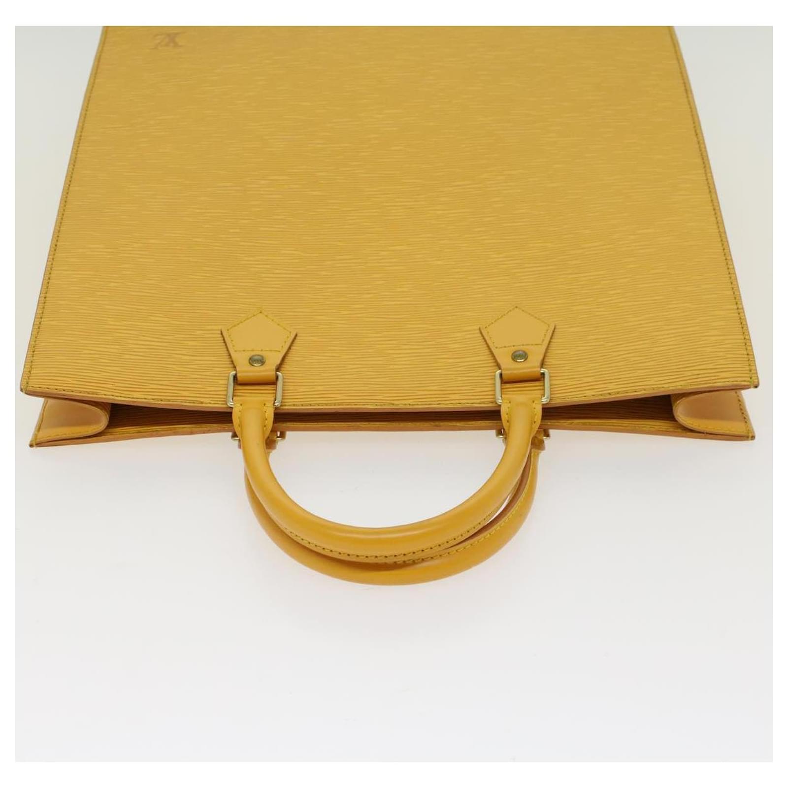 Auth LOUIS VUITTON Sac Plat M52079 Jaune Epi - MI1906 Handbag