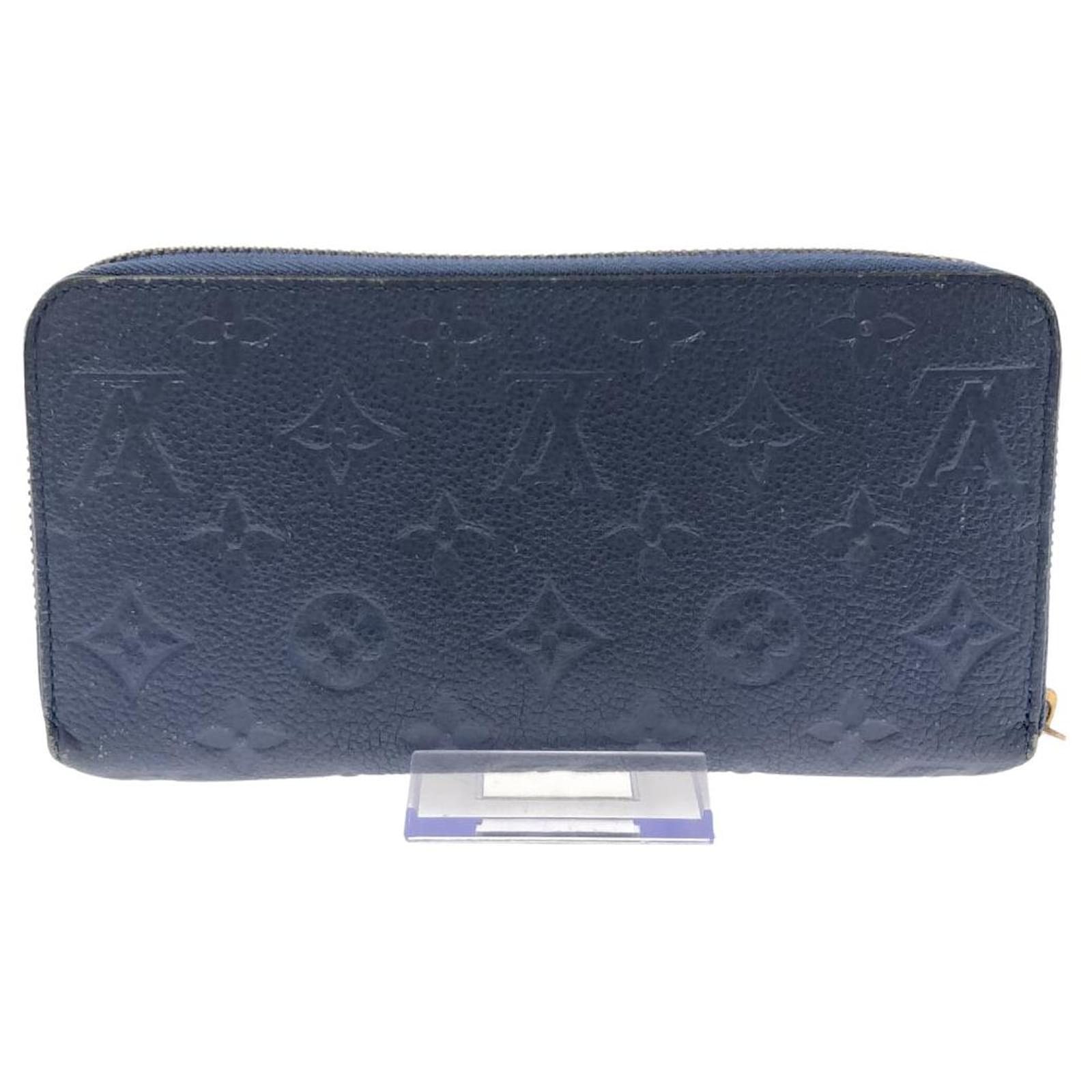 Louis Vuitton Portefeuille zippy Navy blue Leather ref.973888