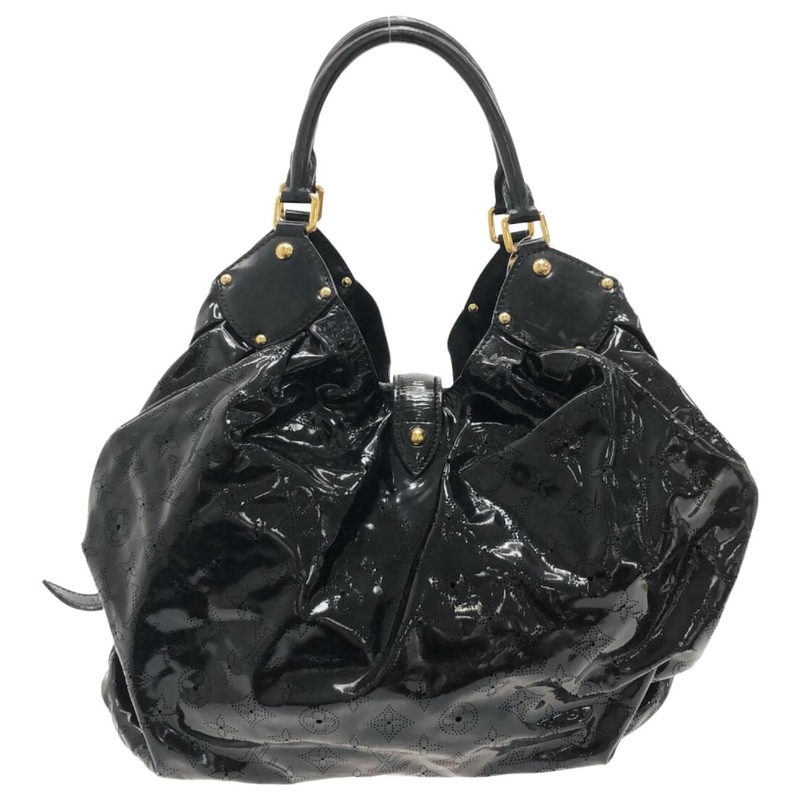 Louis Vuitton Black Monogram Mahina Leather Surya XL Bag Louis
