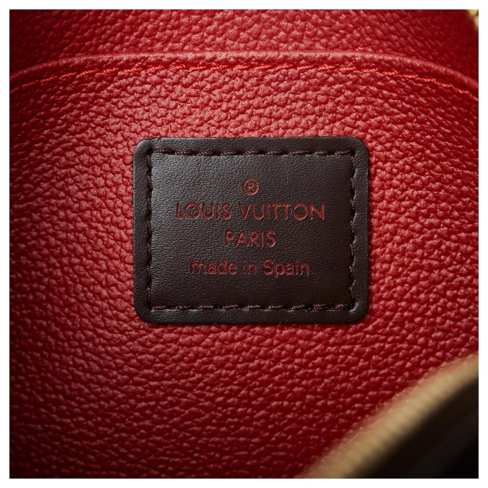 Louis Vuitton Brown Damier Ebene Cosmetic Pouch PM Cloth ref
