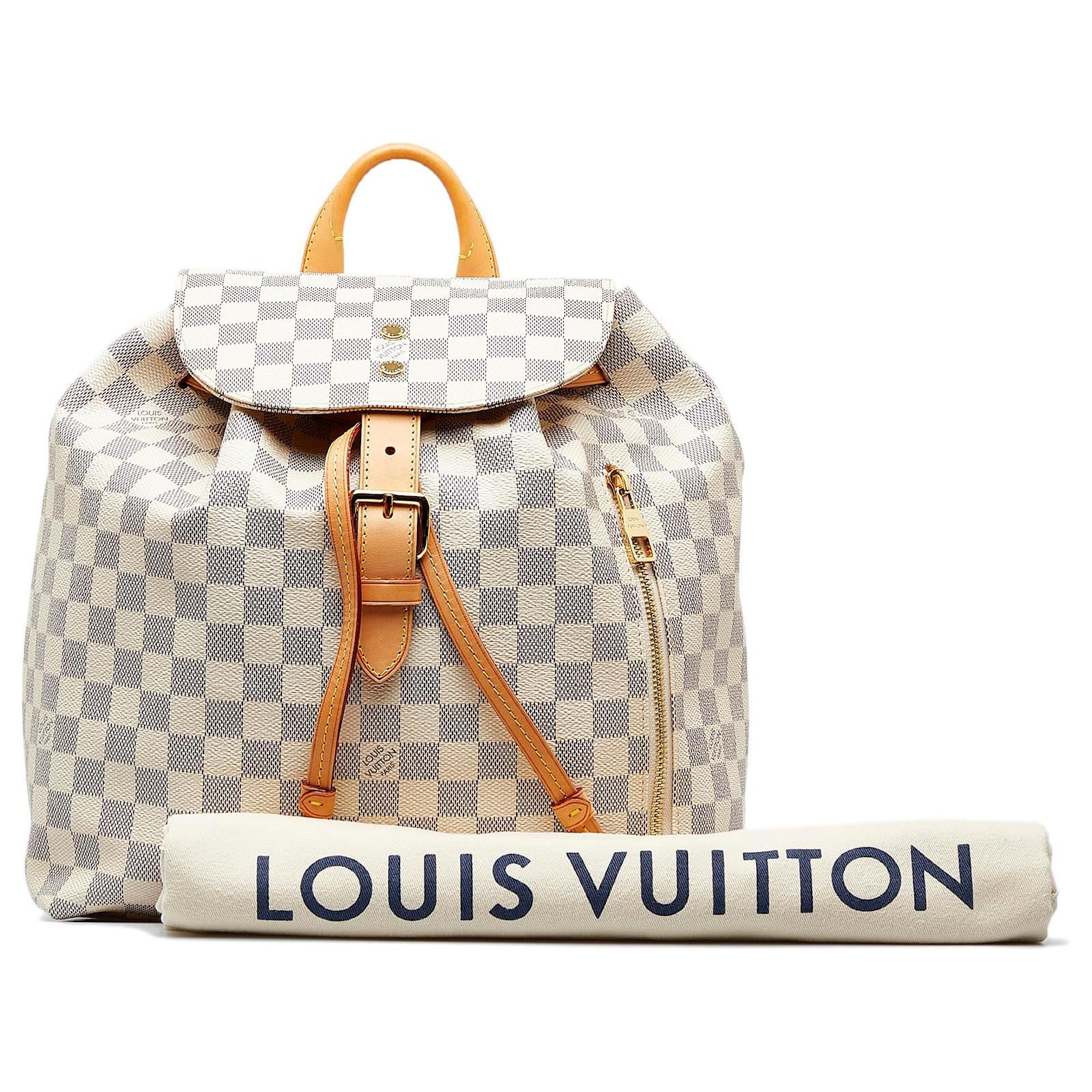 Louis Vuitton White Damier Azur Sperone Cloth ref.975611 - Joli Closet