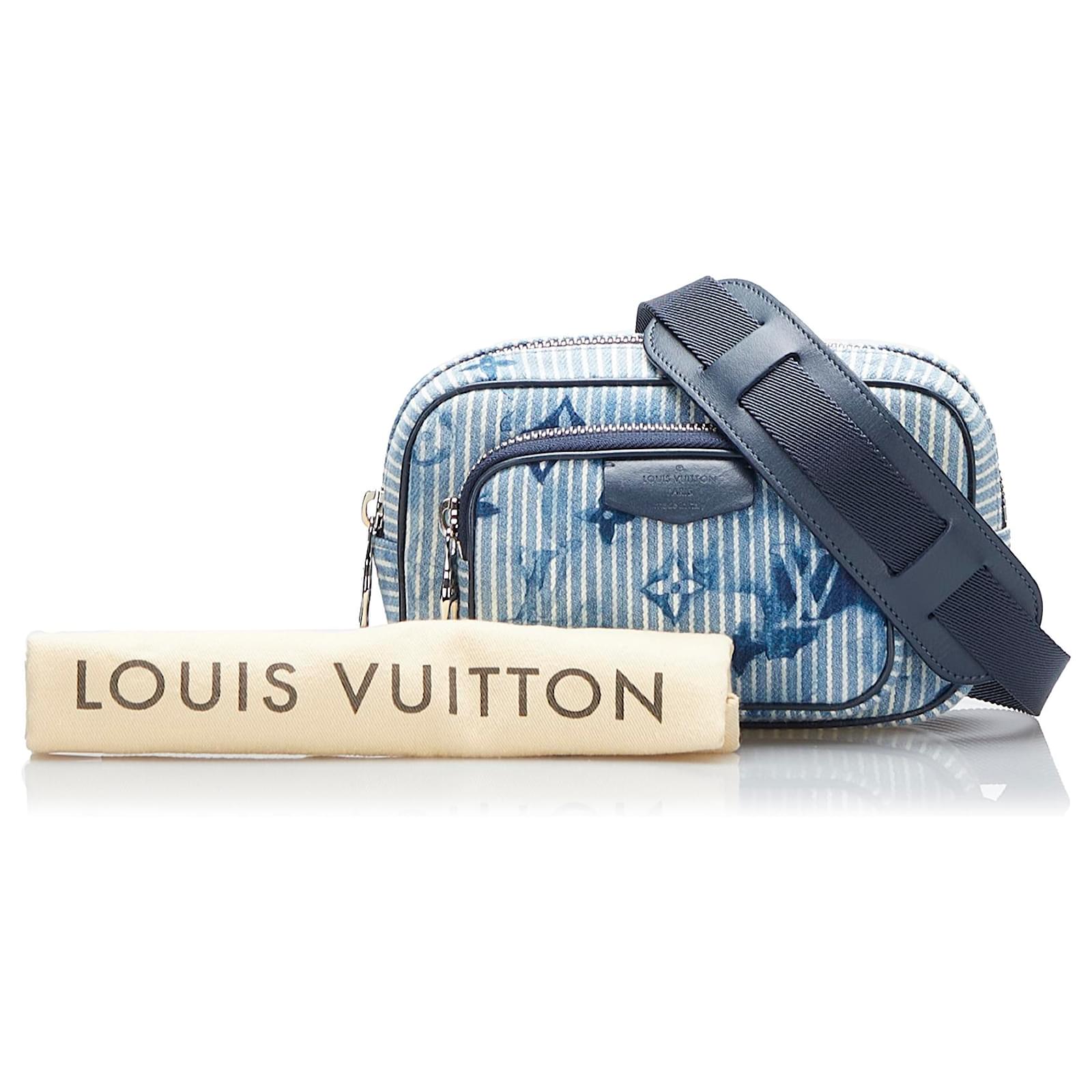 Louis Vuitton Blue Monogram Denim Watercolor Hickory Stripes Outdoor Pouch  Cloth ref.975669 - Joli Closet