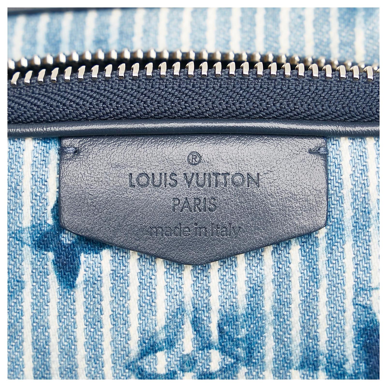 Louis Vuitton 2021 pre-owned Monogram Denim Watercolor Hickory Stripes  Outdoor Belt Bag - Farfetch