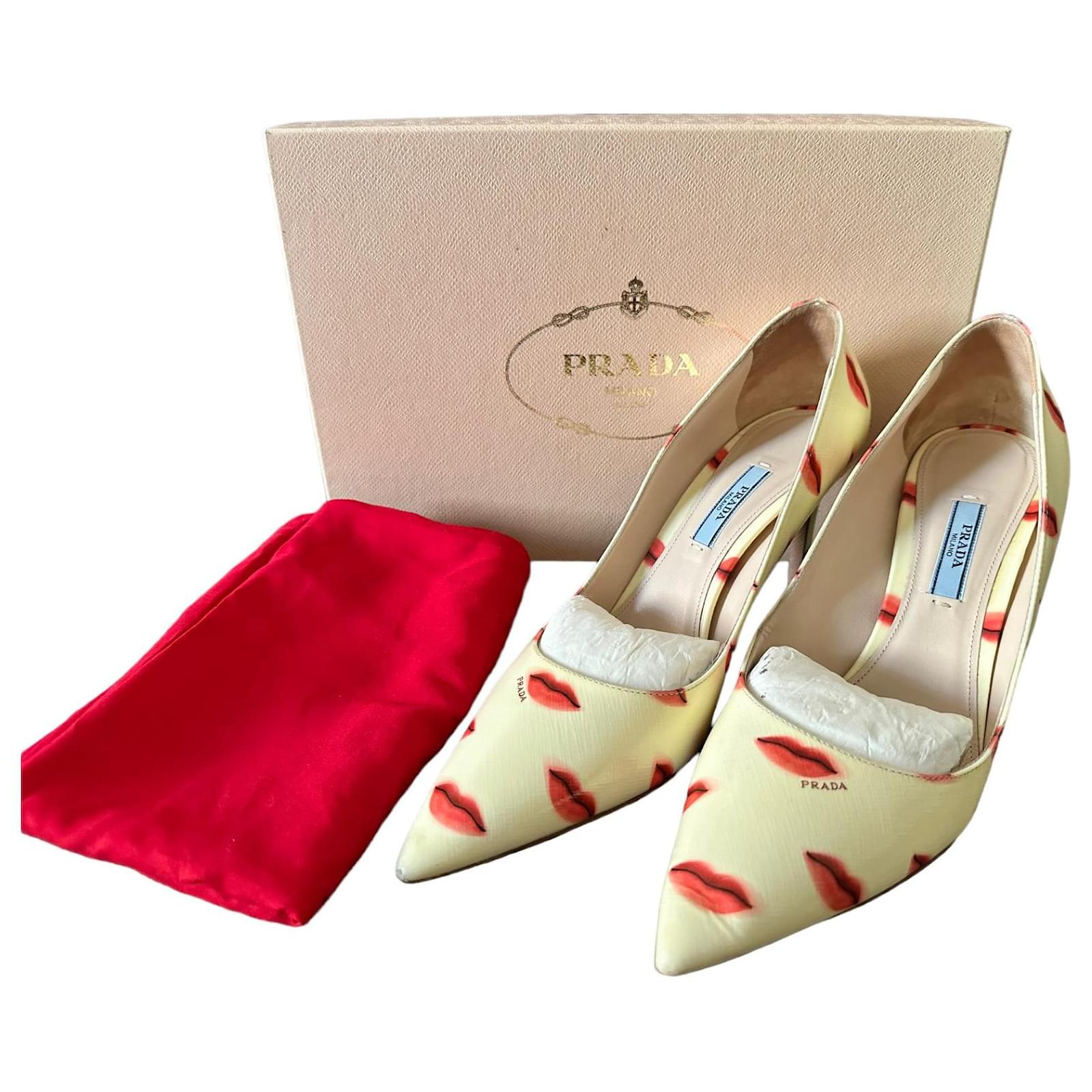 Prada Vintage coated leather pumps Multiple colors