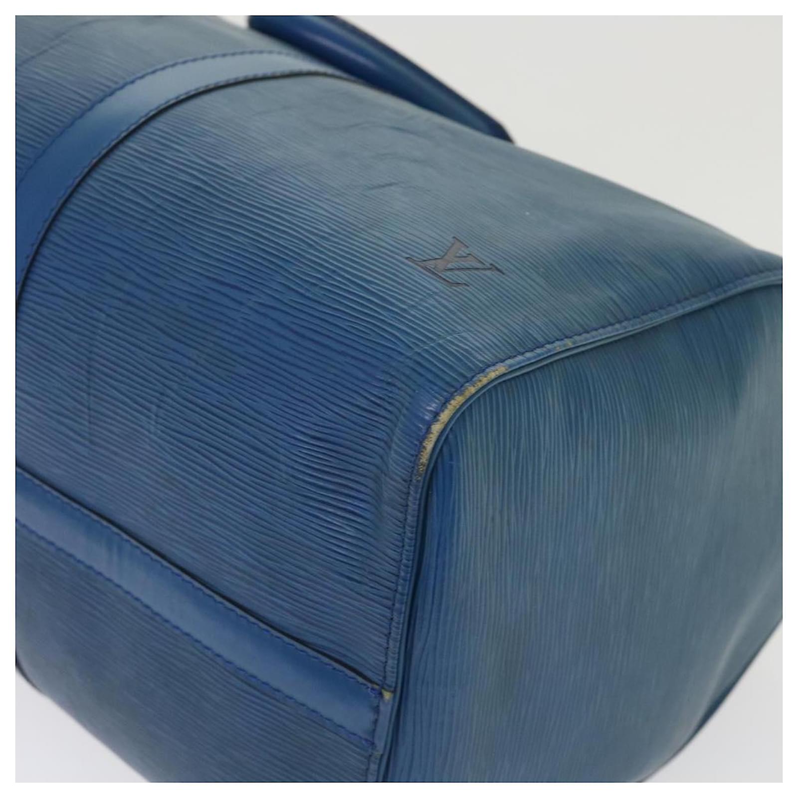 Louis Vuitton Epi Keepall 45 Boston Bag Blue M42975 LV Auth 22969 Leather  ref.335306 - Joli Closet