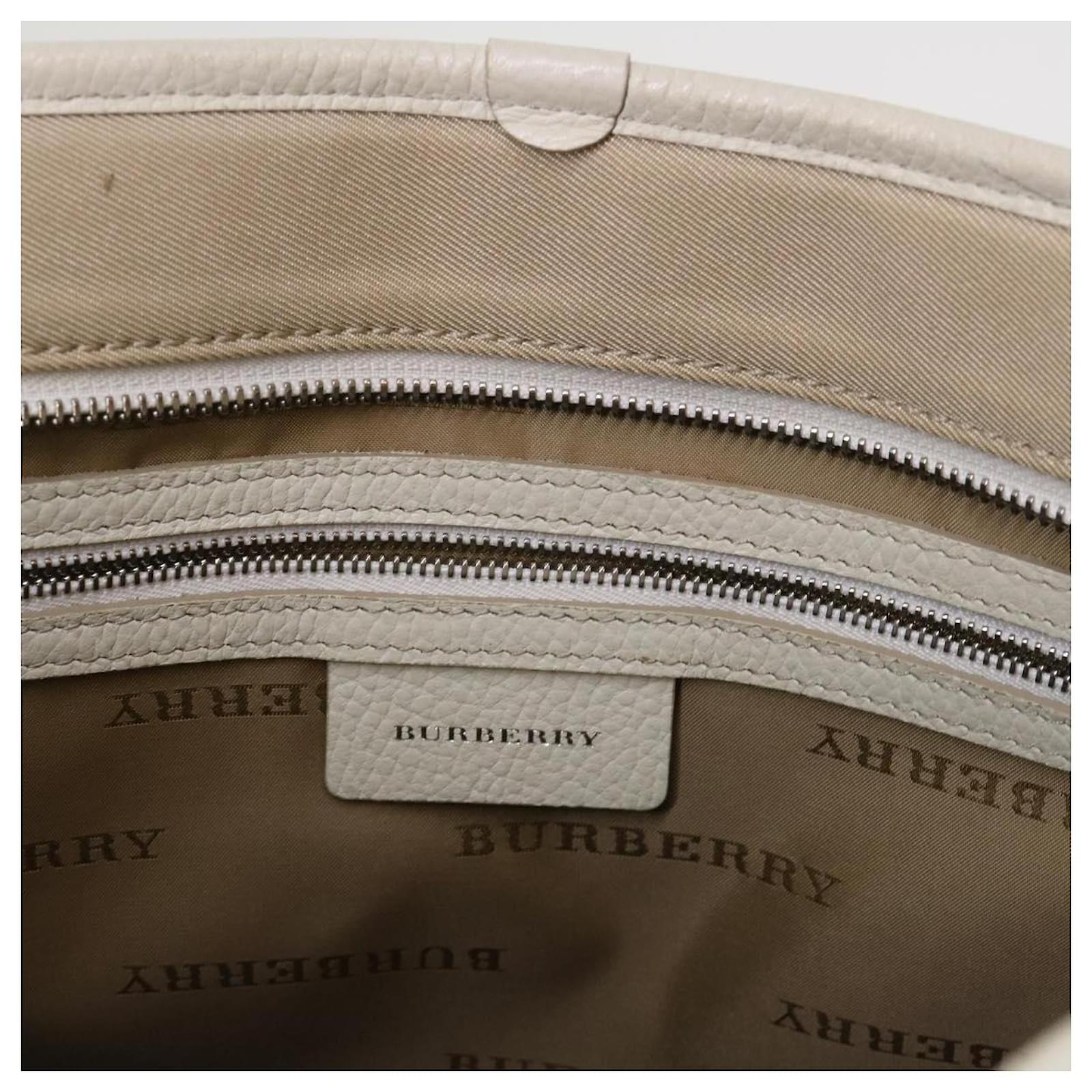 BURBERRY Nova Check Shoulder Bag Nylon Leather Beige Auth am4592 ref.975777  - Joli Closet