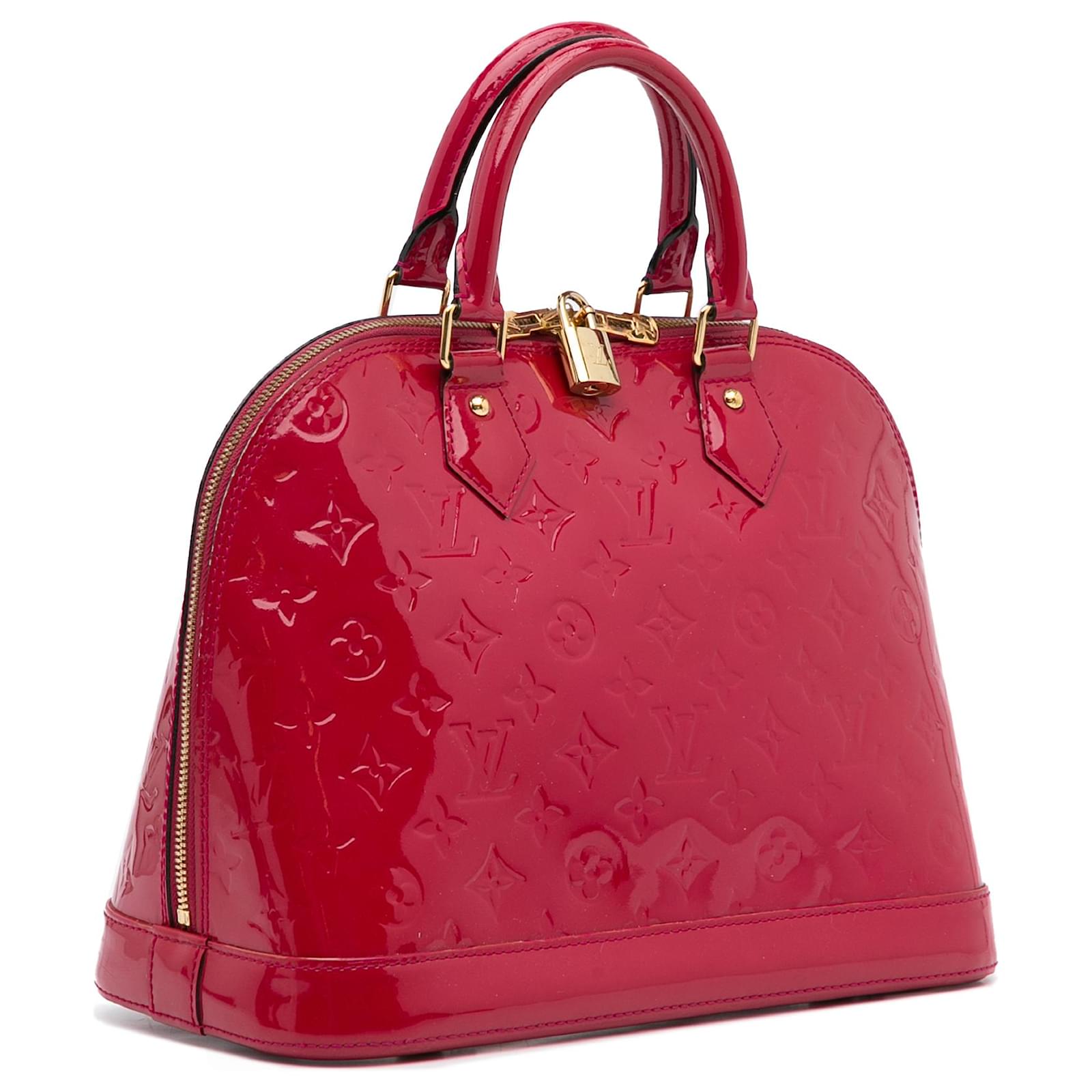 Louis Vuitton Monogram Vernis Alma BB in pink patent leather ref