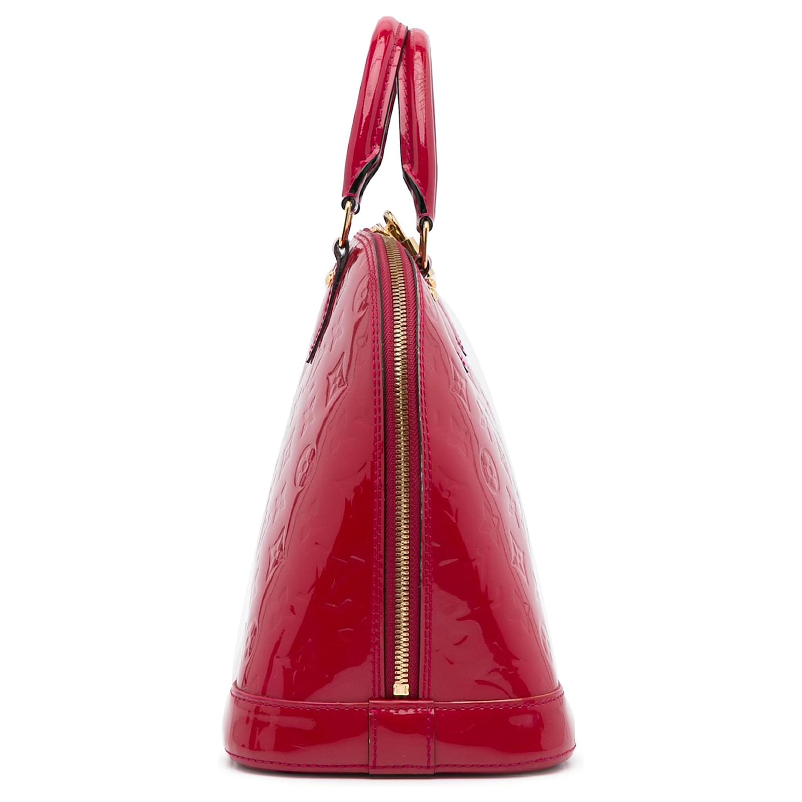 Louis Vuitton Red Monogram Vernis Alma PM Leather Patent leather ref.976290  - Joli Closet