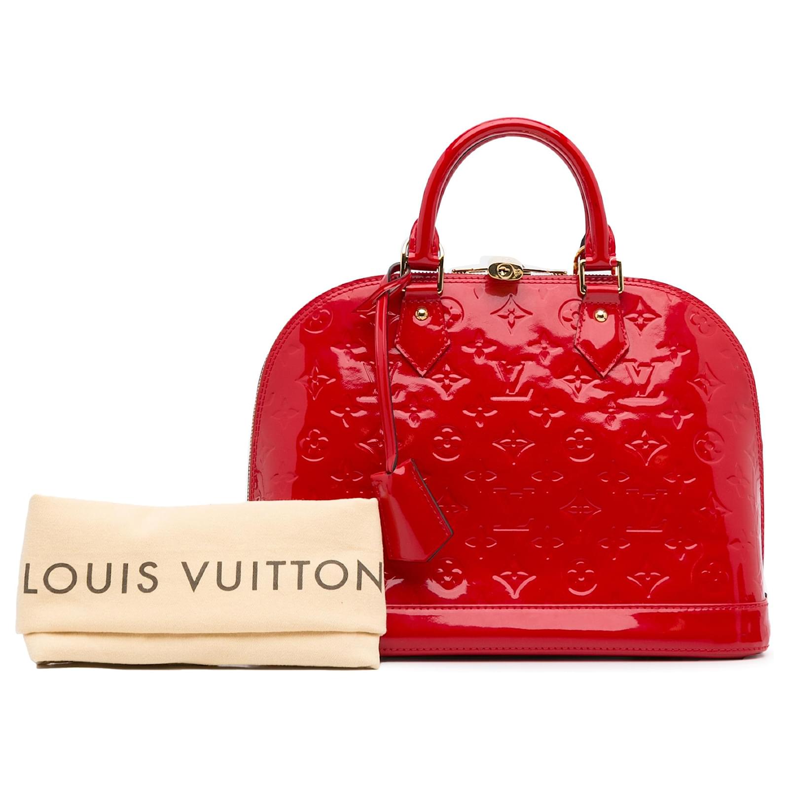 Louis Vuitton Red Monogram Vernis Alma PM Leather Patent leather ref.976341  - Joli Closet