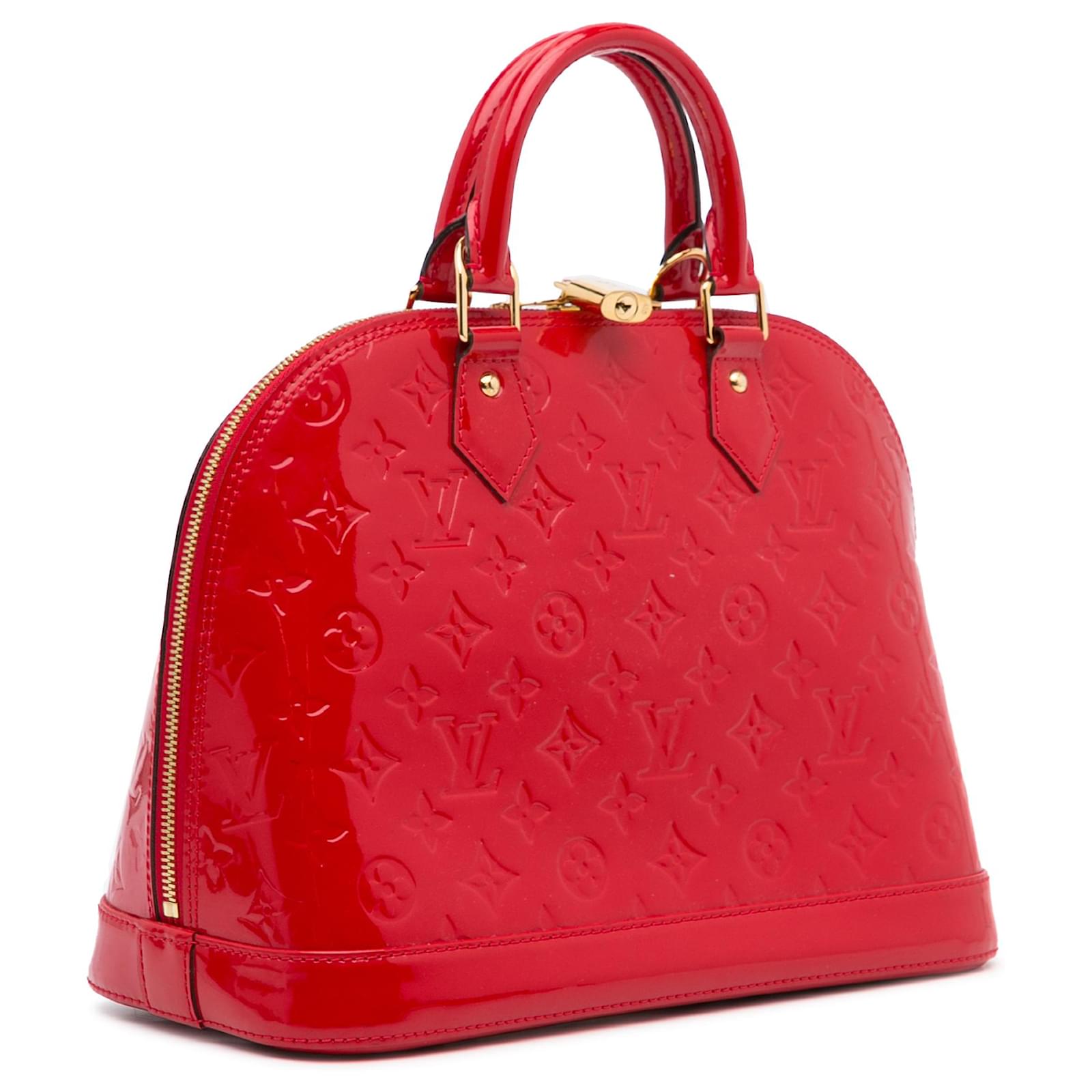 Louis Vuitton Red Monogram Vernis Alma PM Leather Patent leather ref.976341  - Joli Closet