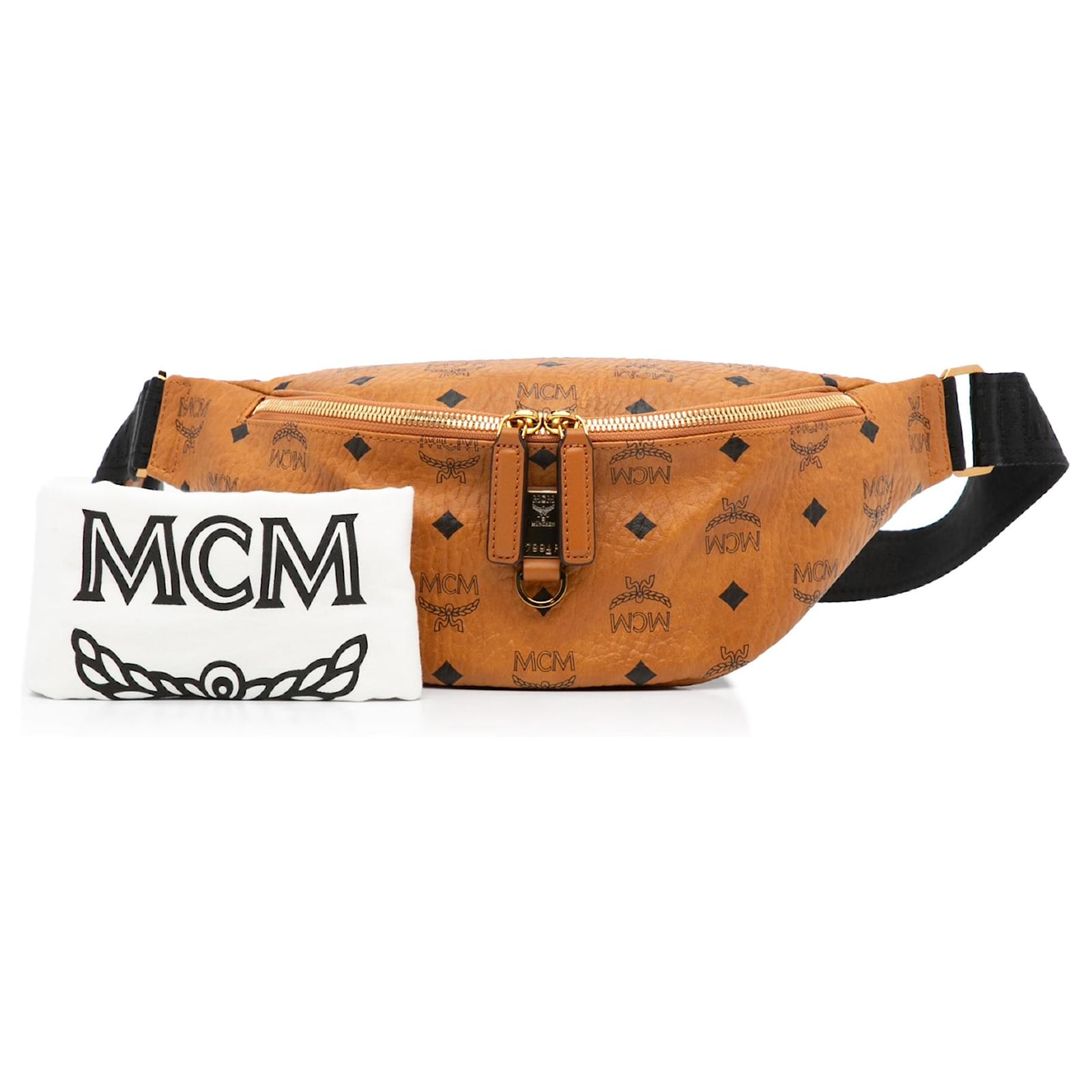 MCM Brown Visetos Belt Bag Cloth Cloth ref.976342 - Joli Closet