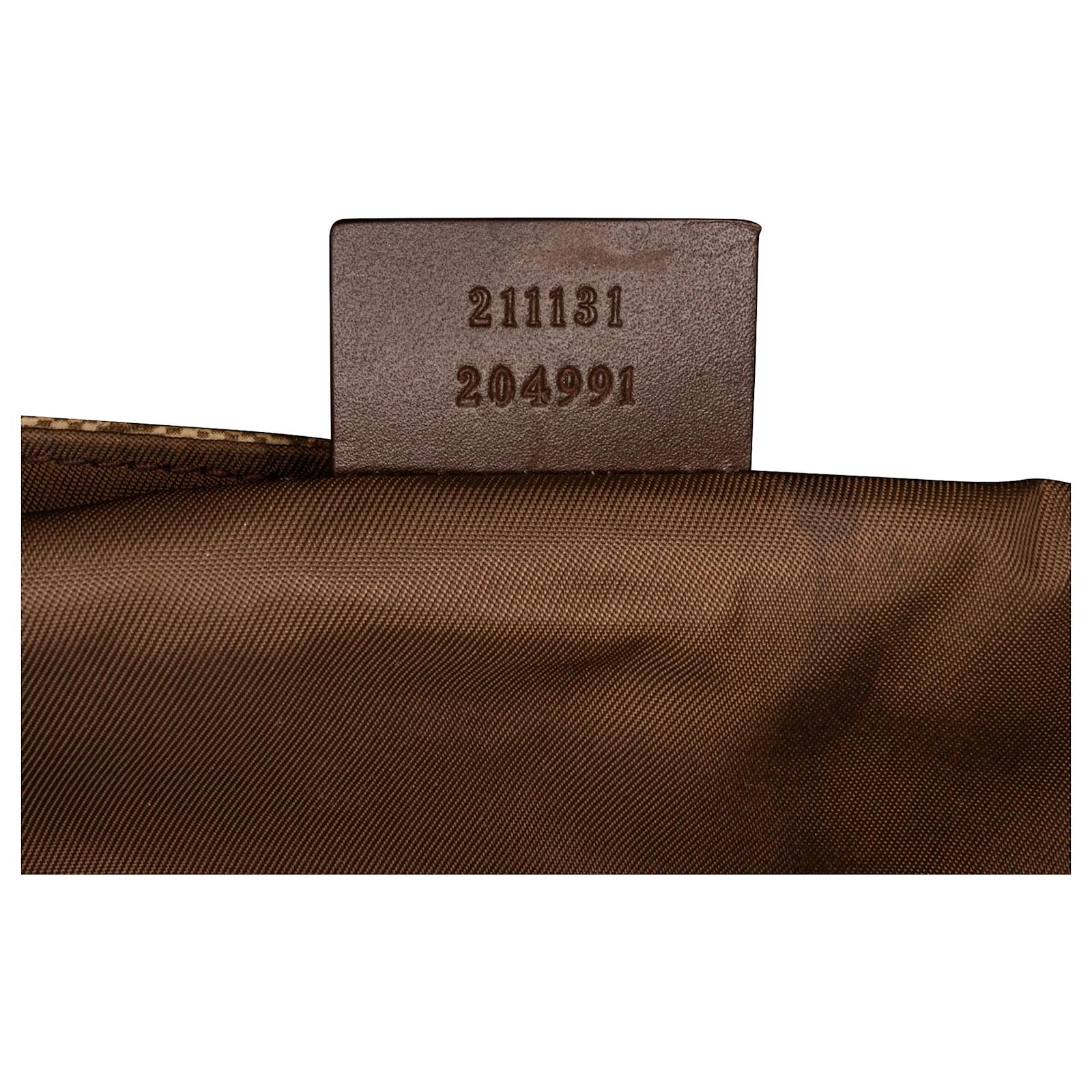 Gucci Brown GG Supreme Diaper Bag Beige Cloth Cloth ref.976382