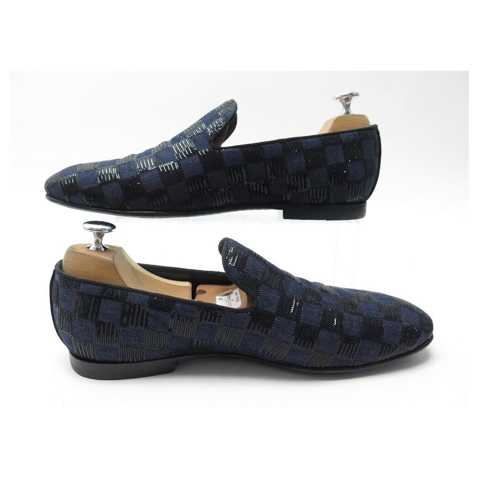 Louis Vuitton Damier Mens Loafers & Slip-Ons, Black, 9.5