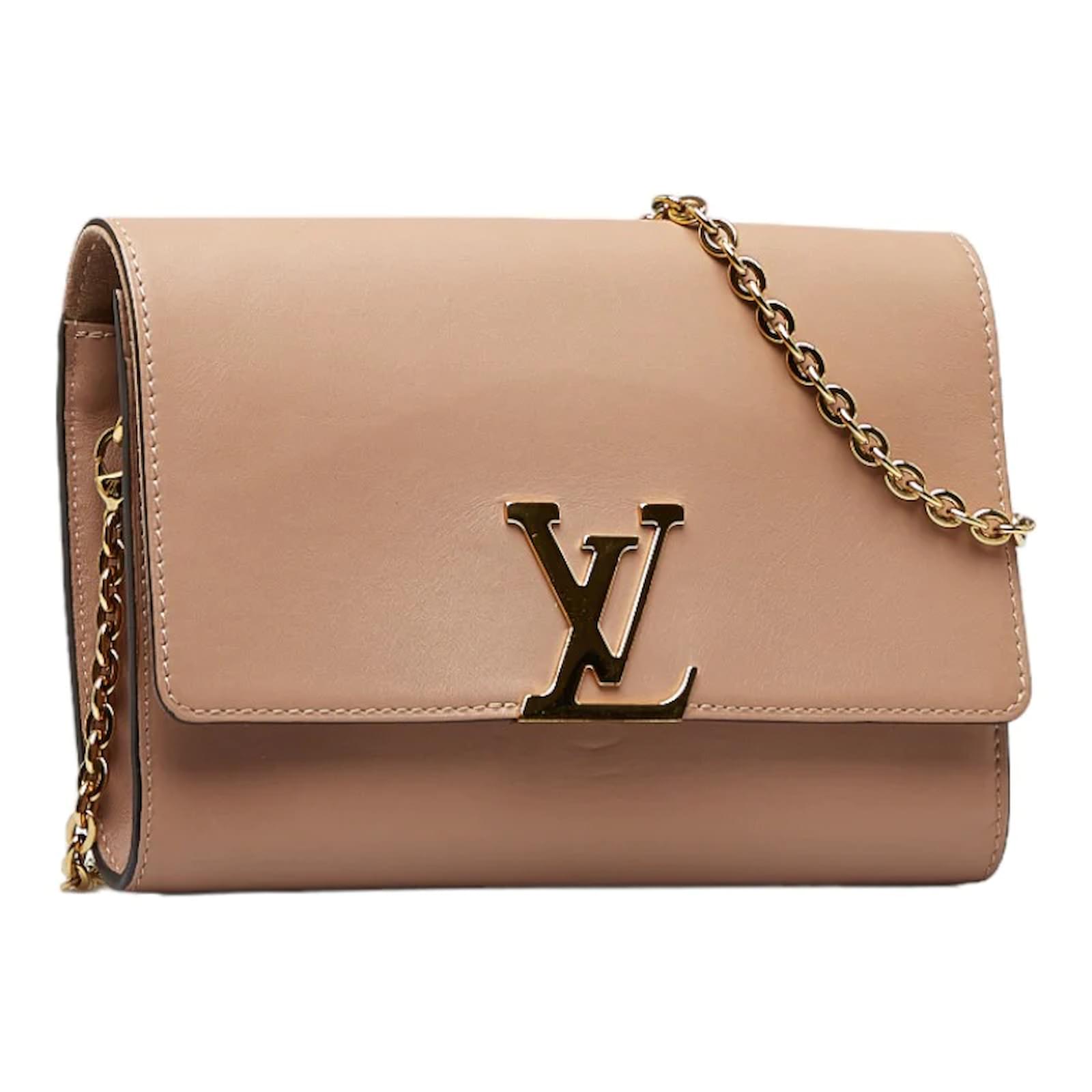 Louis Vuitton Chain Louise GM M94647 Beige Leather Pony-style