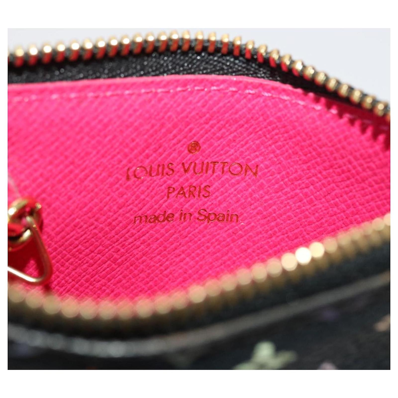 LOUIS VUITTON Monogram Multicolor Pochette Cle NM Purse Black M93735 auth  46564 ref.978400 - Joli Closet