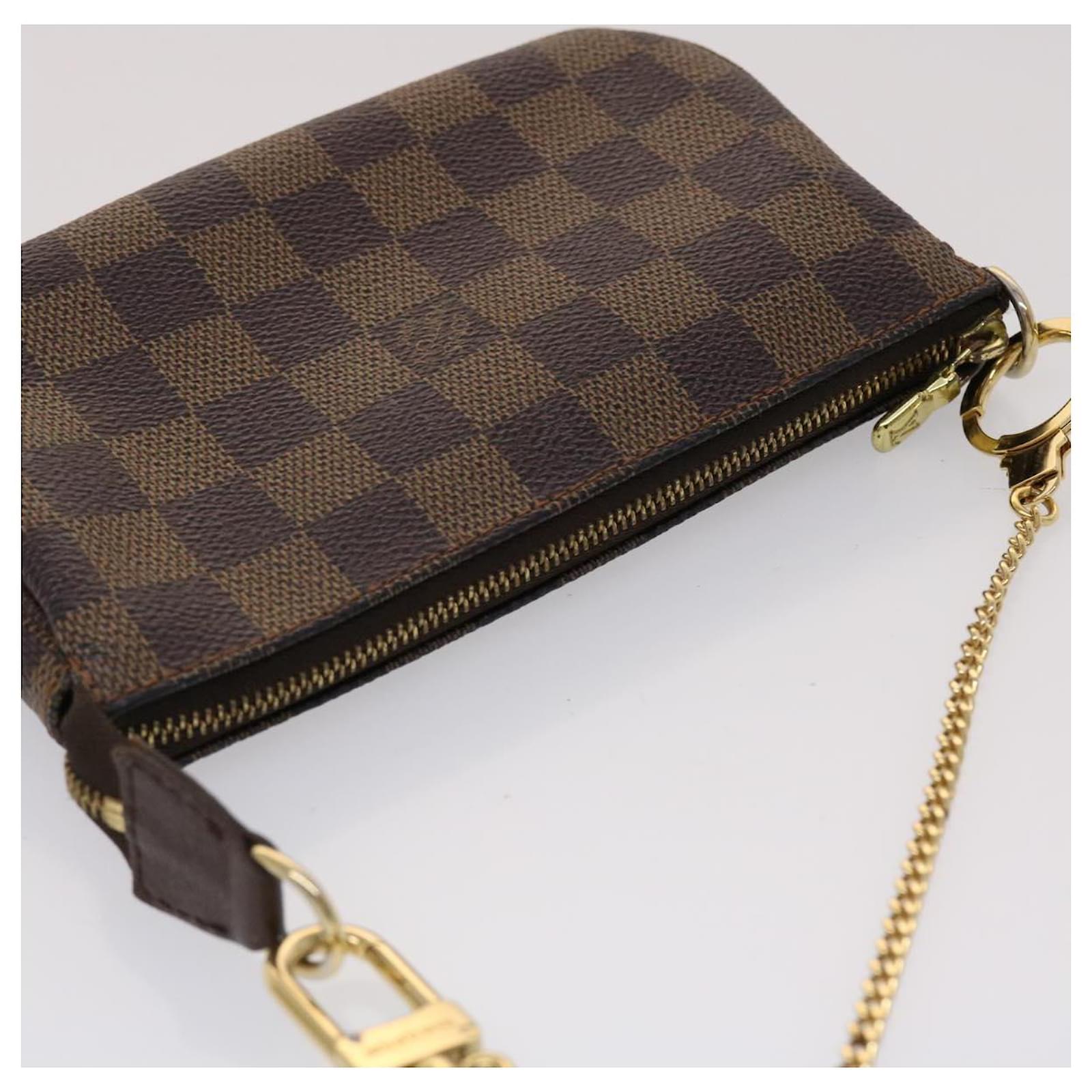 LOUIS VUITTON Damier Ebene Mini Pochette Accessoires Pouch N58009 LV Auth  46648 ref.978403 - Joli Closet