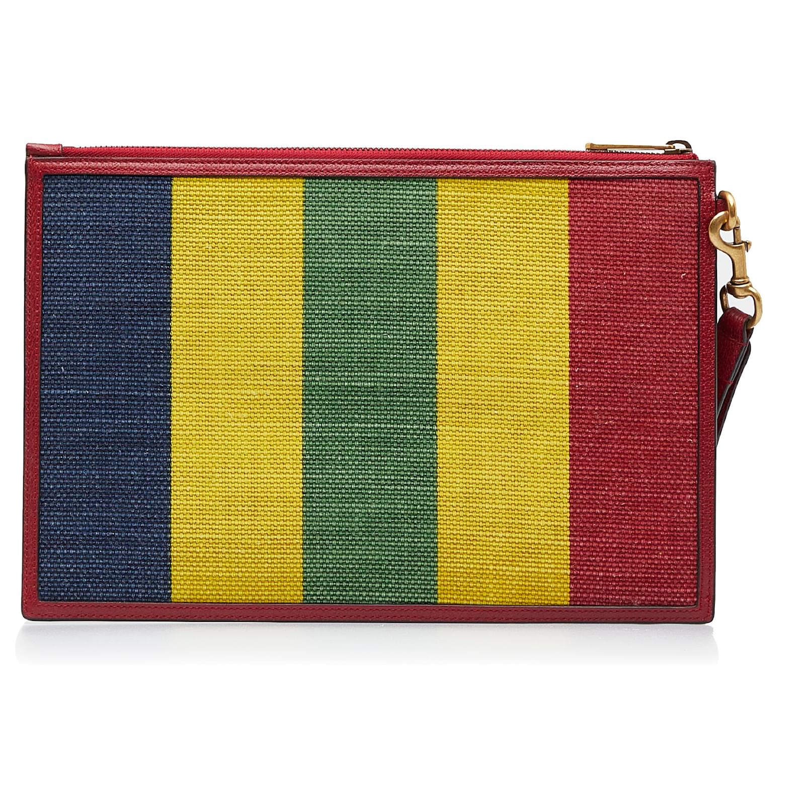 Gucci Baiadera Stripe newest Canvas Satchel