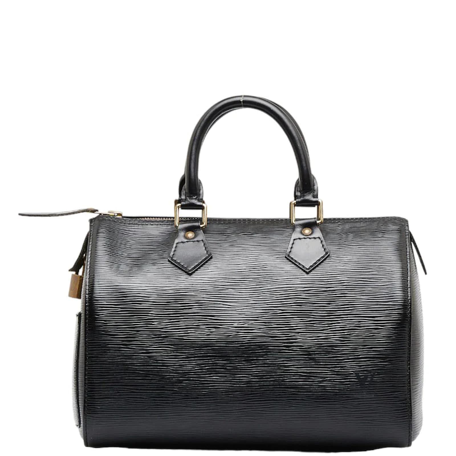 Louis Vuitton Epi Speedy Bag 25 M59032 Black Leather Pony-style