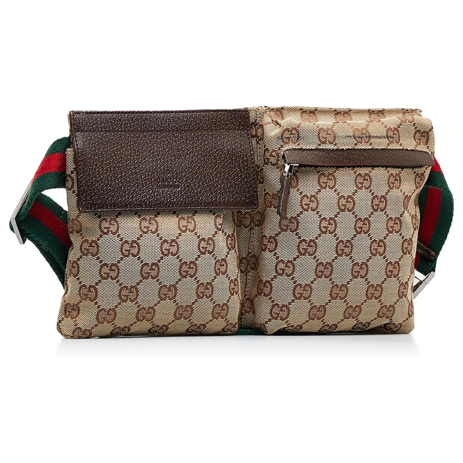 Gucci X MLB GG Canvas LA Dodgers Convertible Belt Bag Brown