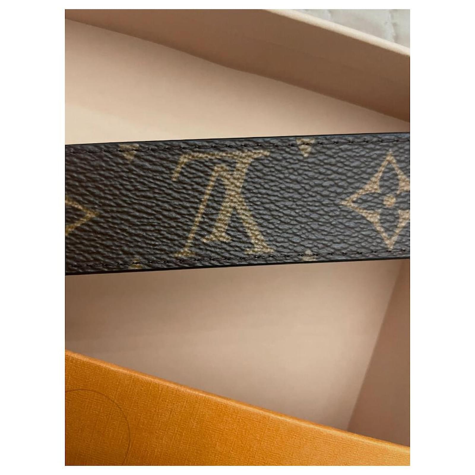 Louis Vuitton Belts Black Golden Light brown Leather ref.980947