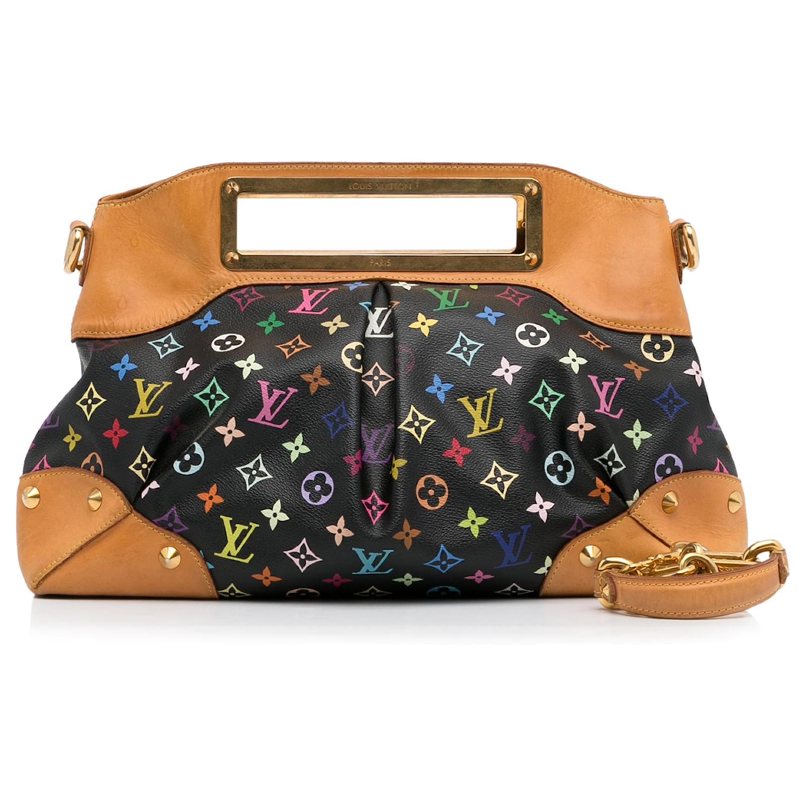 Louis Vuitton Black Monogram Multicolore Canvas Judy MM Bag at