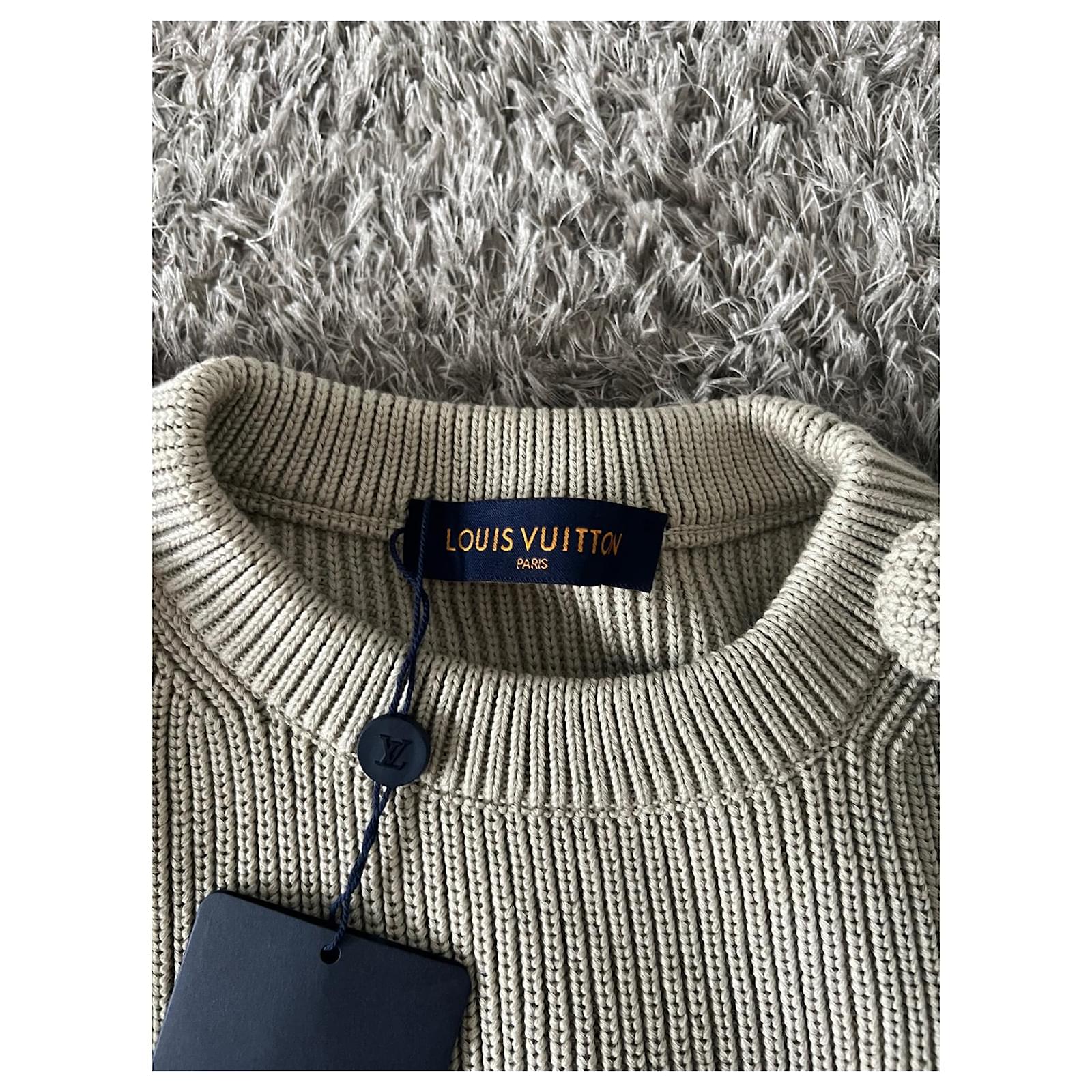 Louis Vuitton - Authenticated Knitwear & Sweatshirt - Wool Blue Plain For Woman, Never Worn