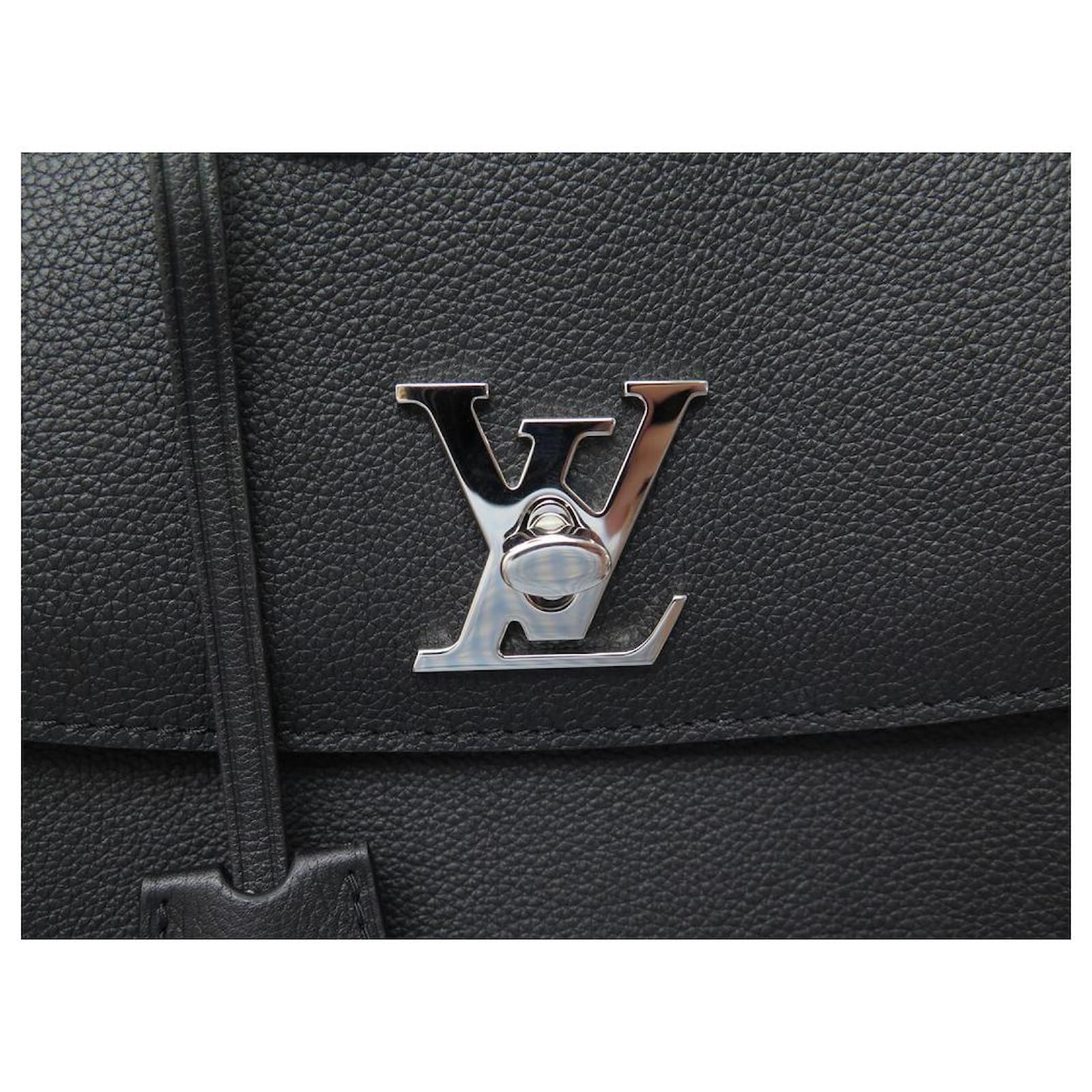 Louis Vuitton Lockme Ever BB Black in Calfskin Leather with Silver