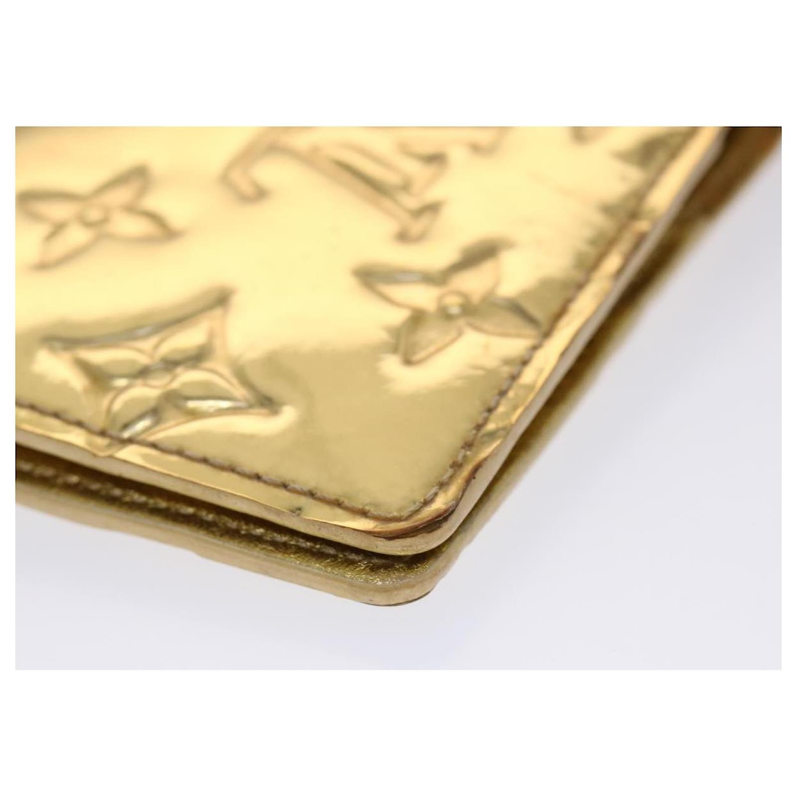 LOUIS VUITTON Monogram Miroir Agenda PM Day Planner Cover Gold R20962 LV  46792 Golden Enamel ref.977483 - Joli Closet