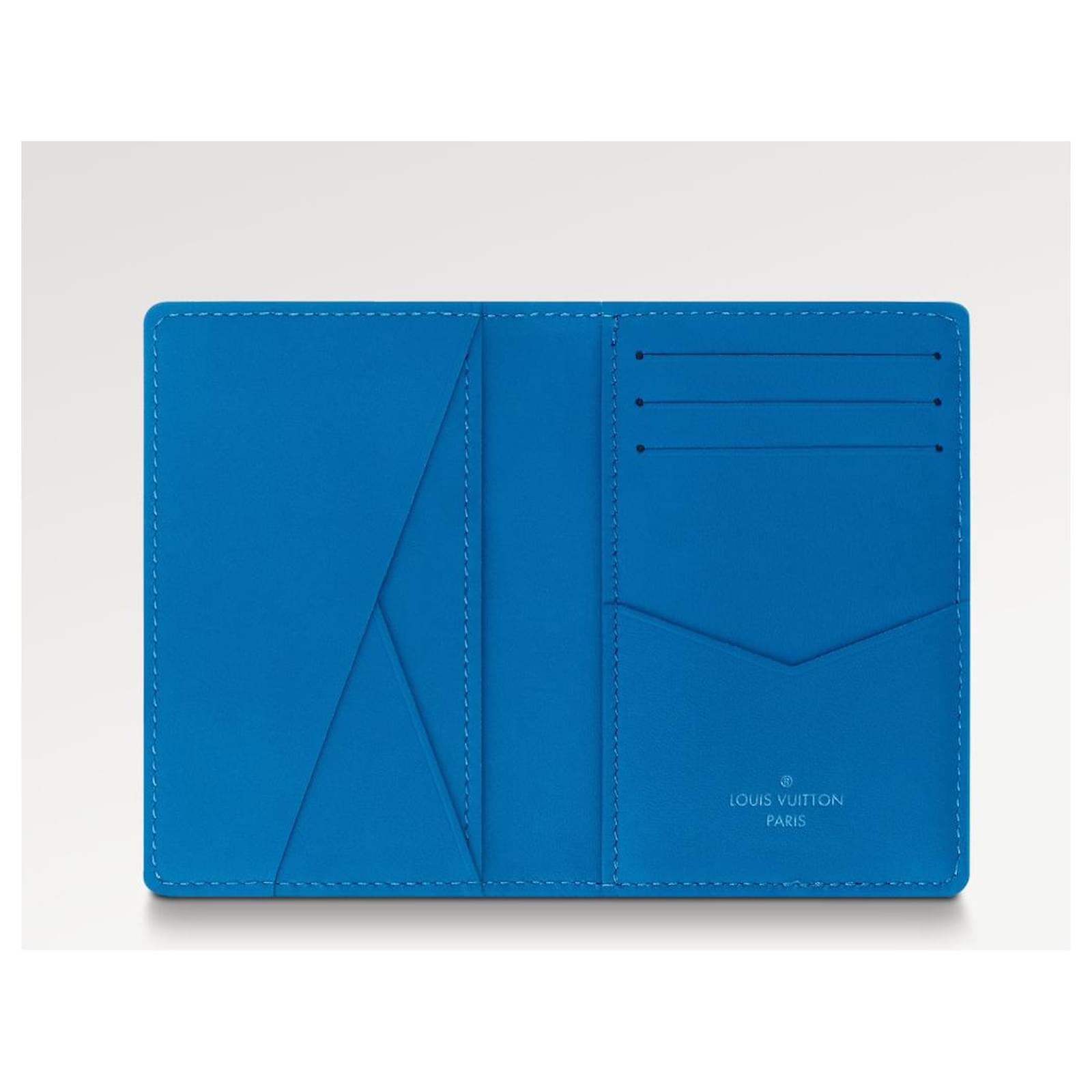 Louis Vuitton LV Pocket organizer aerogram Blue Leather ref.981743 - Joli  Closet