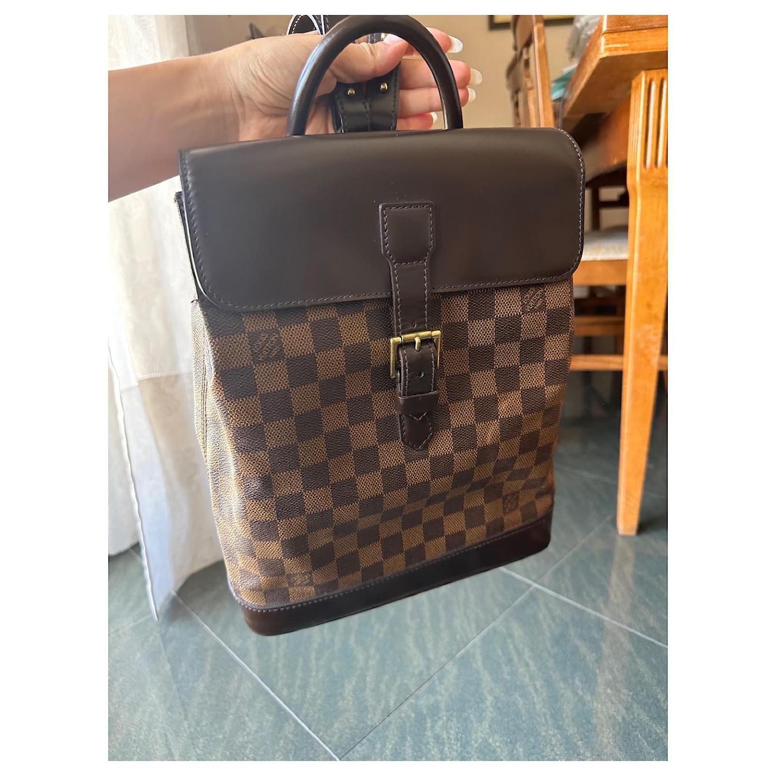 Louis Vuitton Soho backpack Light brown Dark brown Leather ref
