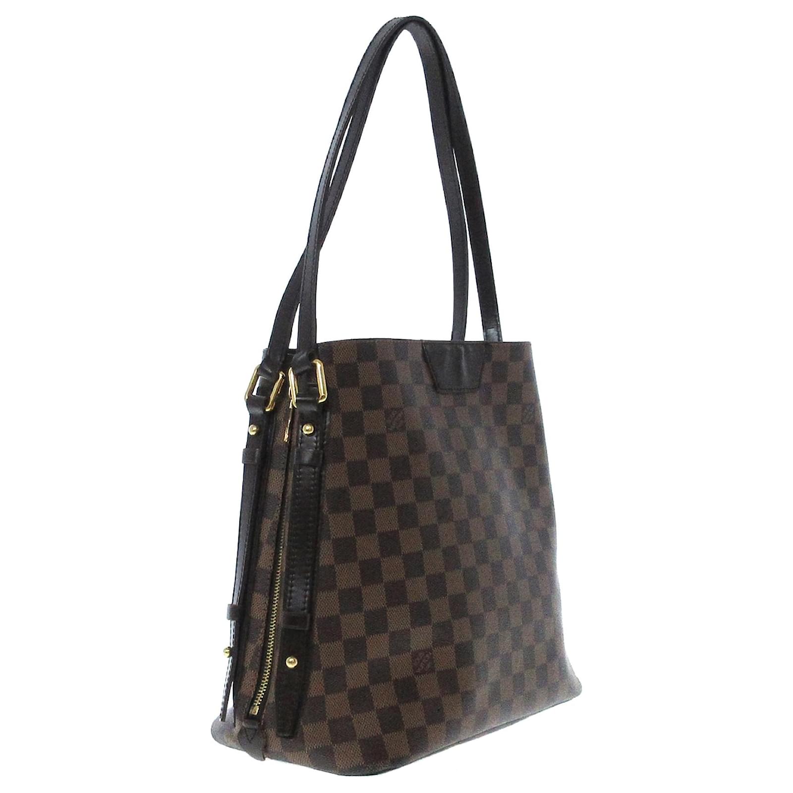 Authentic Louis Vuitton Damier Ebene Canvas Rivington Cabas Tote