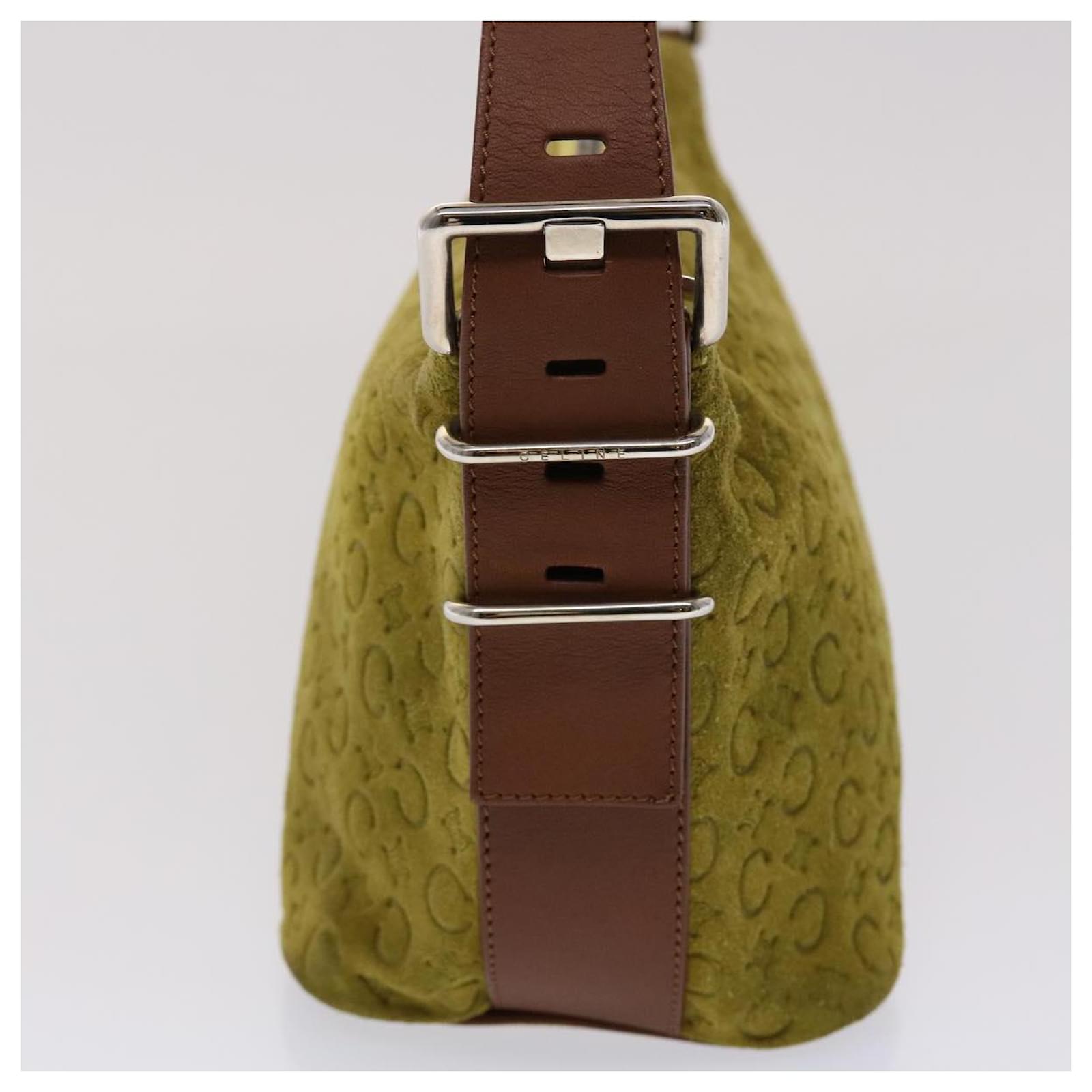 バッグ CELINE C MACADAM SUEDE SHOULDER BAG CELINE C Macadam Suede Shoulder Bag Hand Bag Red Authentic Used F