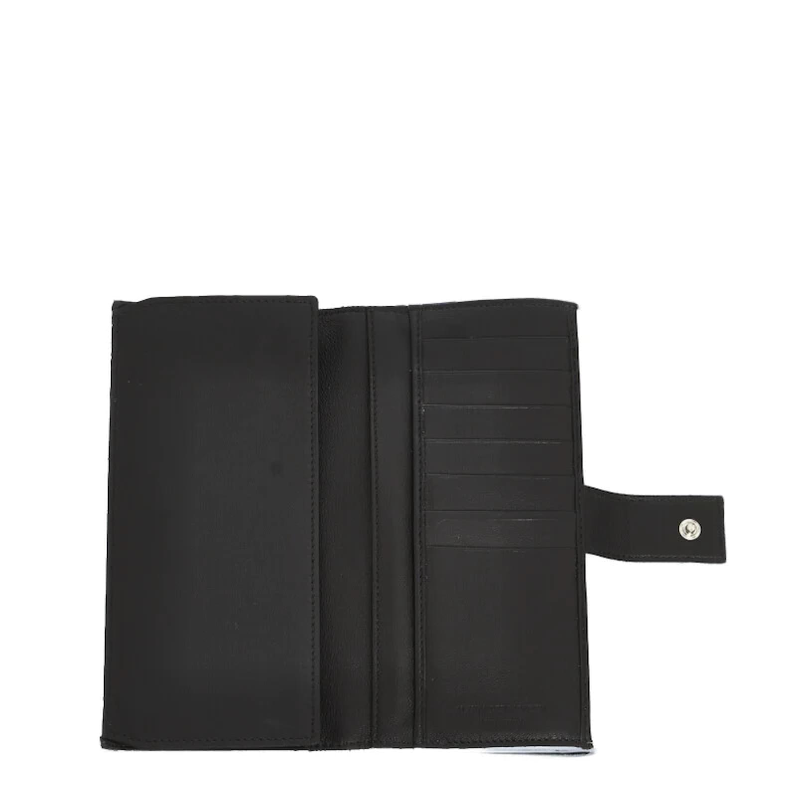 【関税負担】 ALEXANDER MCQUEEN SKULL CHAIN WALLET Alexander McQueen Black Pebbled Leather Skull Chain Wallet
