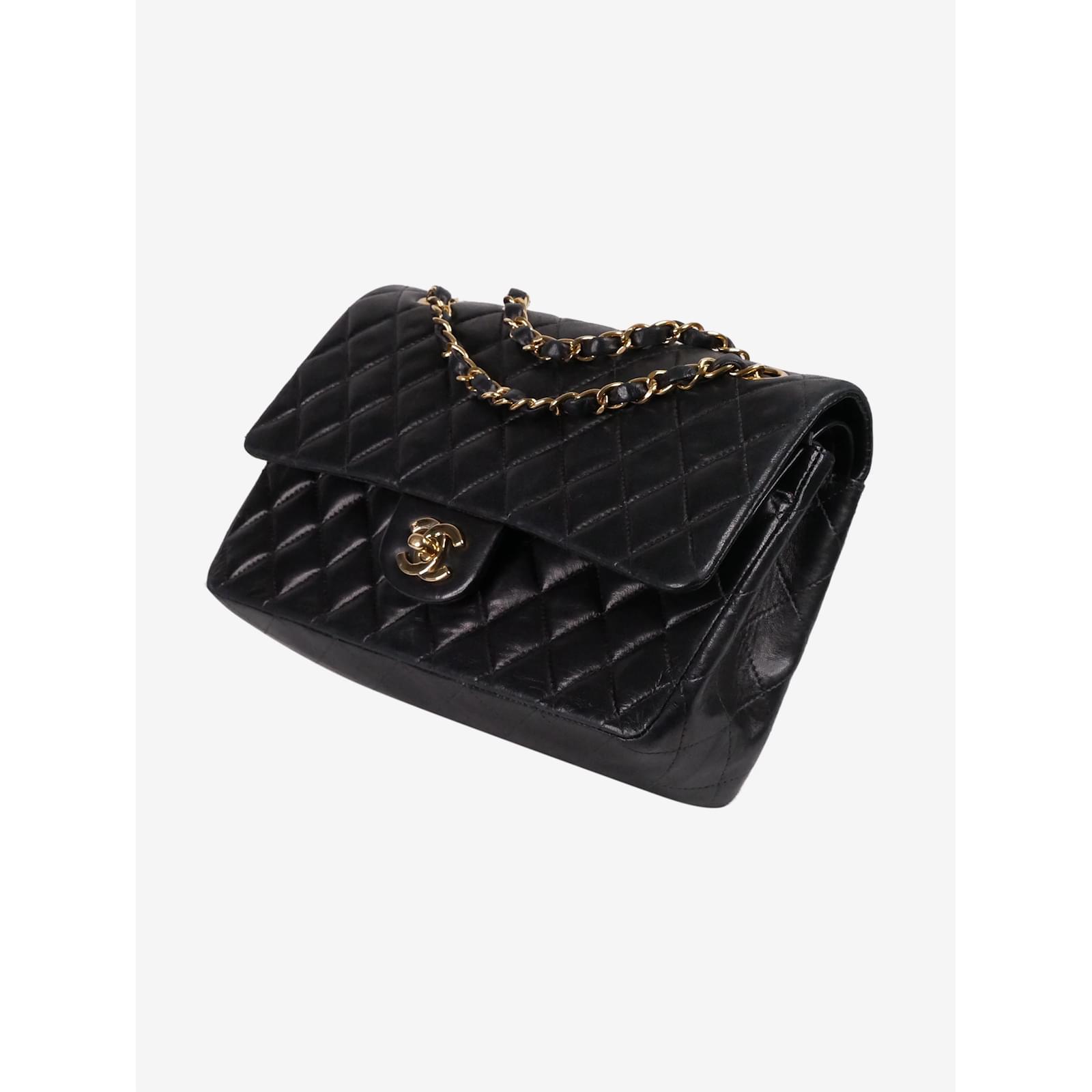 Black Chanel 2002-2003 Jumbo Classic Caviar Single Flap Bag For