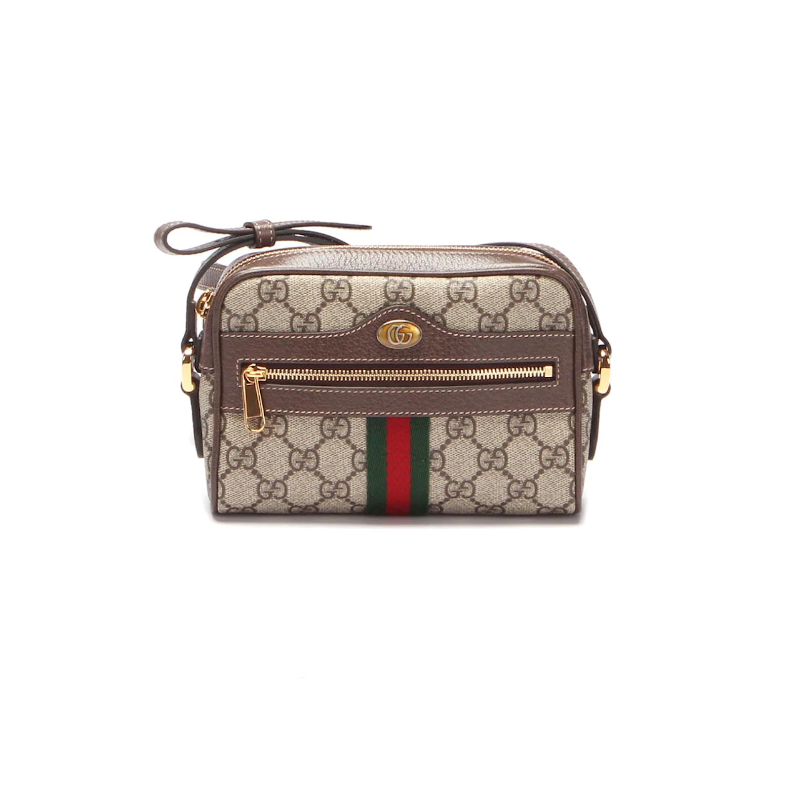 Gucci GG Supreme Ophidia Mini Shoulder Bag 517350 Brown