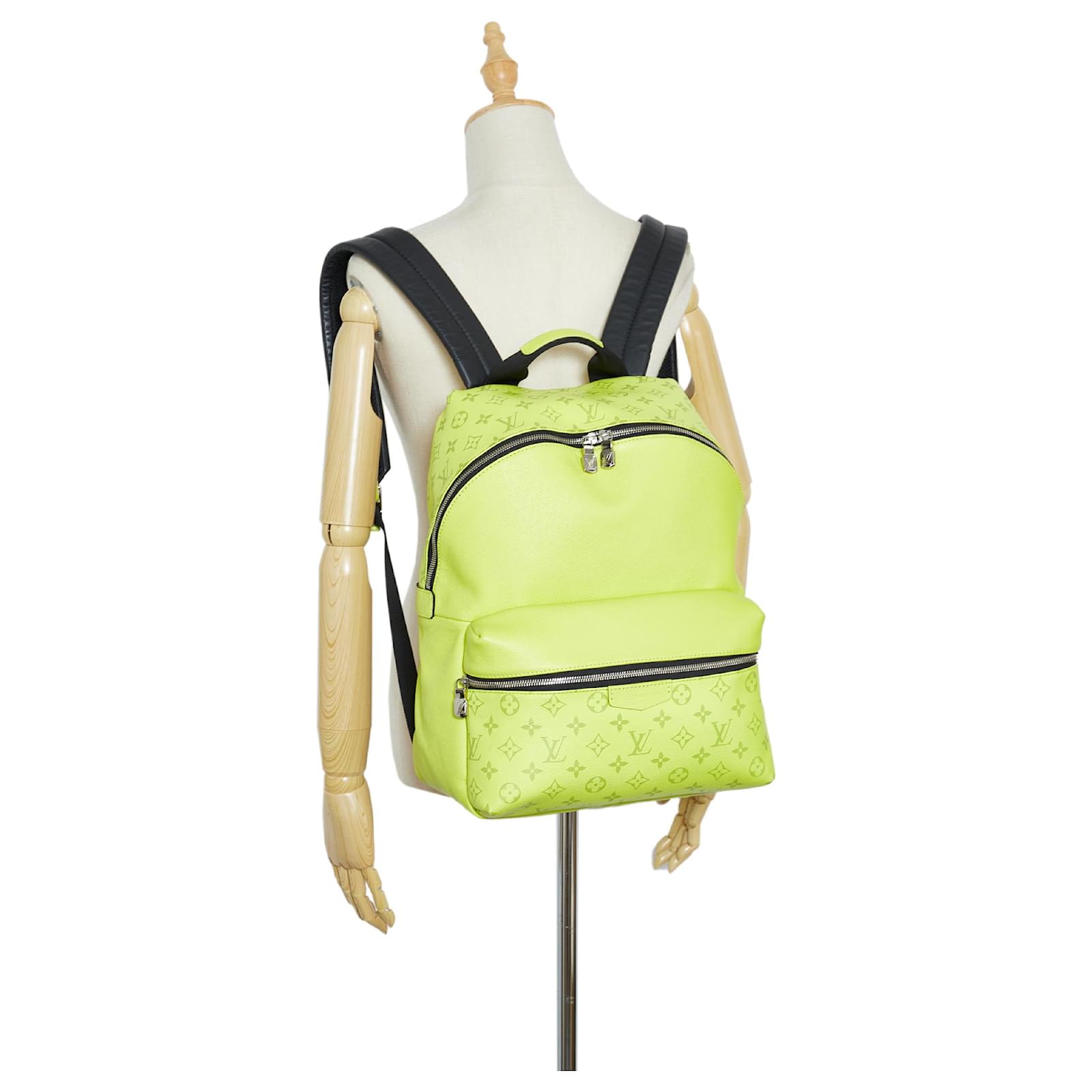 Louis+Vuitton+Discovery+Backpack+PM+Green+Lime+Monogram+Taigarama+