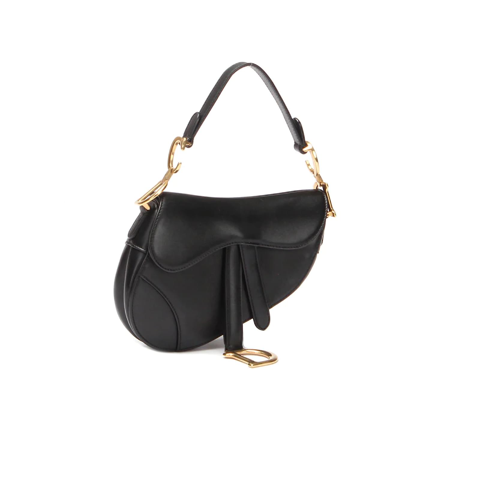 DIOR MINI SADDLE BAG IN BLACK CALFSKIN  Bags, Dior saddle bag, Mini saddle  bags