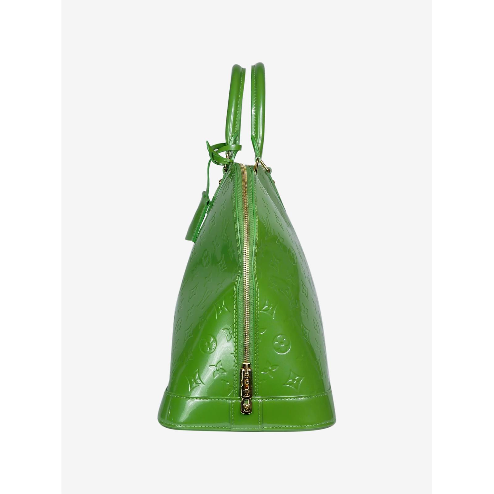 Louis Vuitton Green Vernis Alma Gm