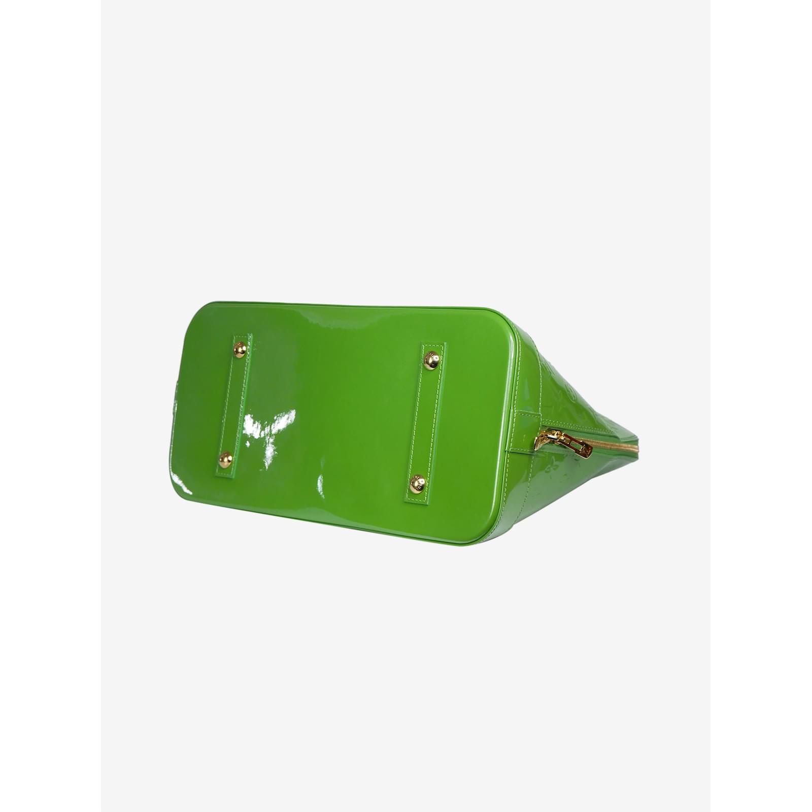 Louis Vuitton green 2008 Alma MM top handle bag in Monogram Vernis Leather  ref.985310 - Joli Closet