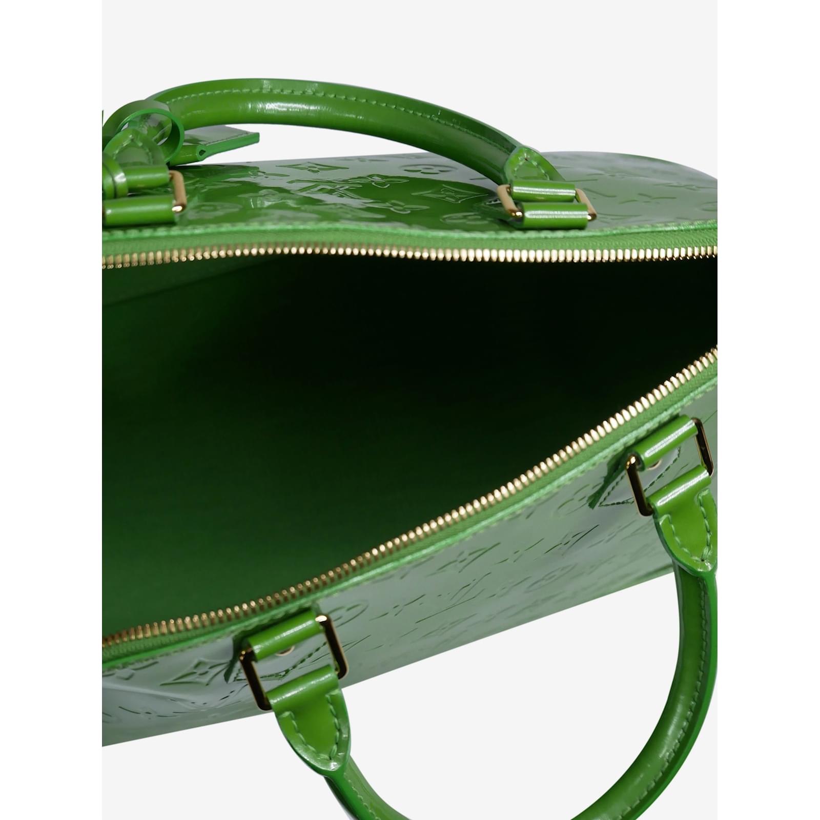 Louis Vuitton green 2008 Alma MM top handle bag in Monogram Vernis Leather  ref.985310 - Joli Closet