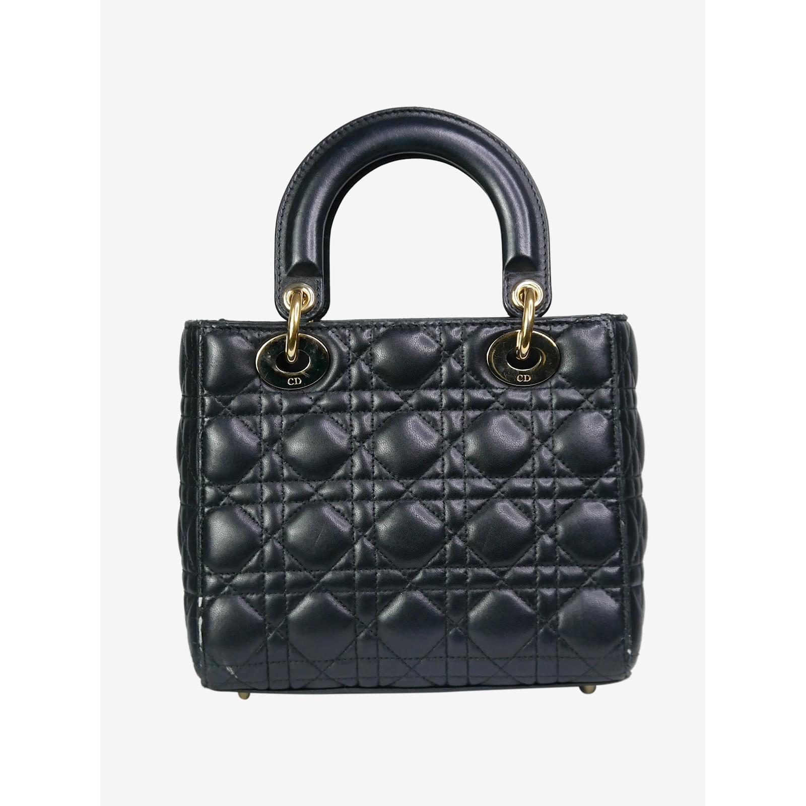 Dior LadyDior 黒 ナイロン キルティング クラッチ ショルダー Dior LadyDior 黒 ナイロン キルティング クラッチ ショルダー